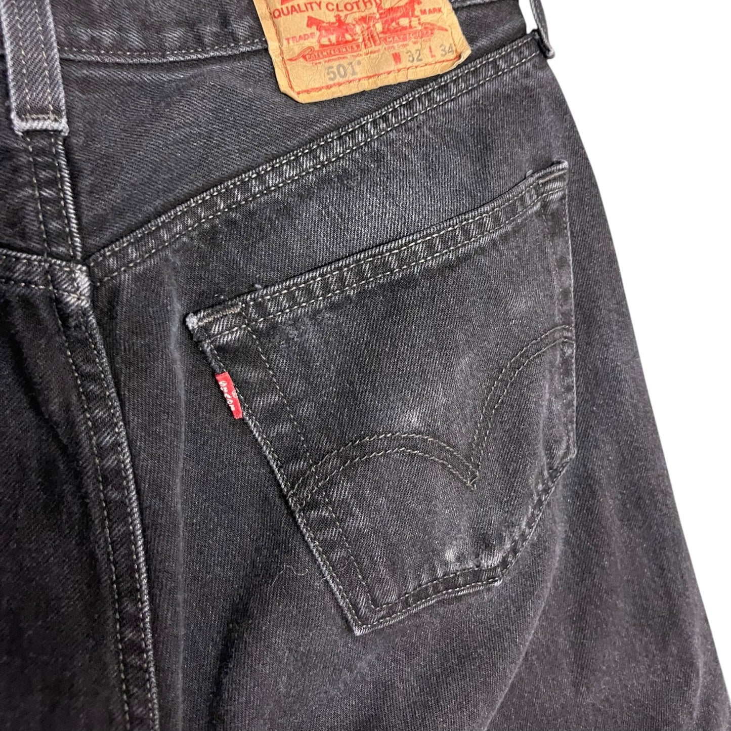 Vintage Levi’s 501 Straight Leg Button Fly Black Jeans