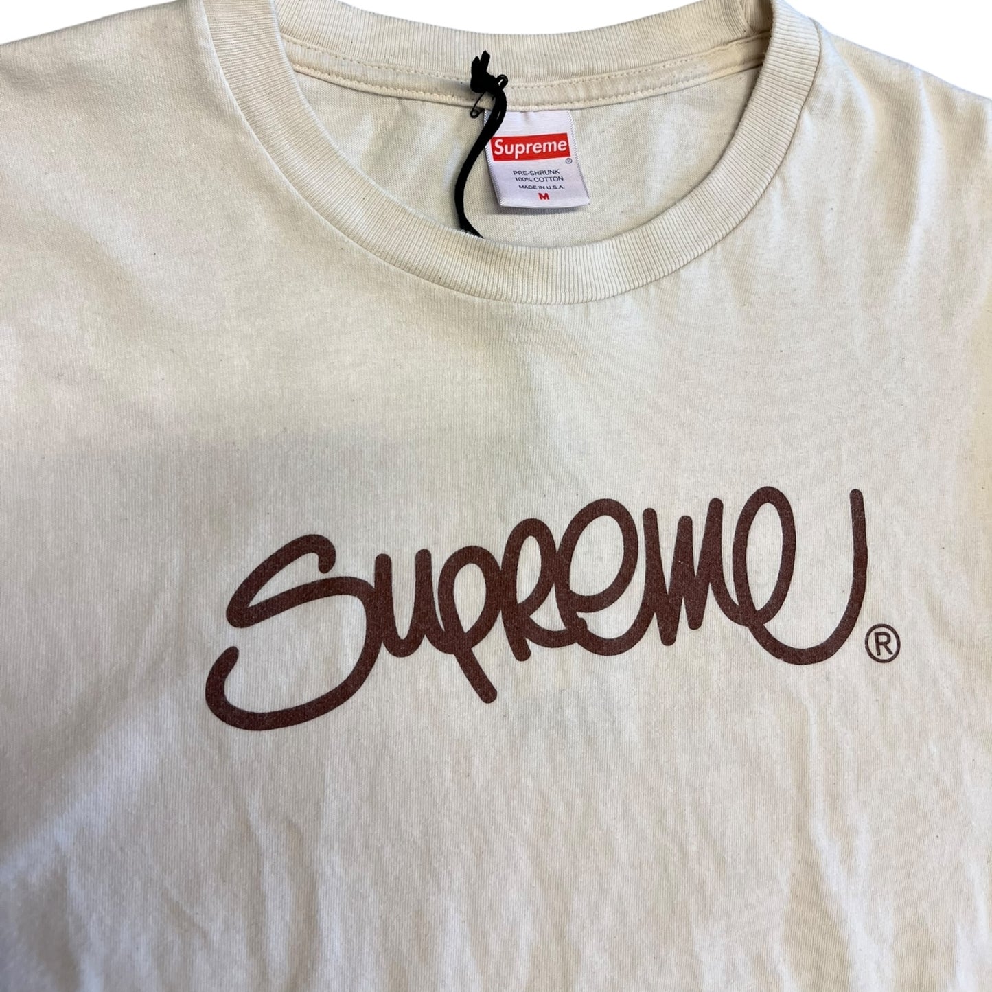 SS22 Supreme Handstyle Tee Natural
