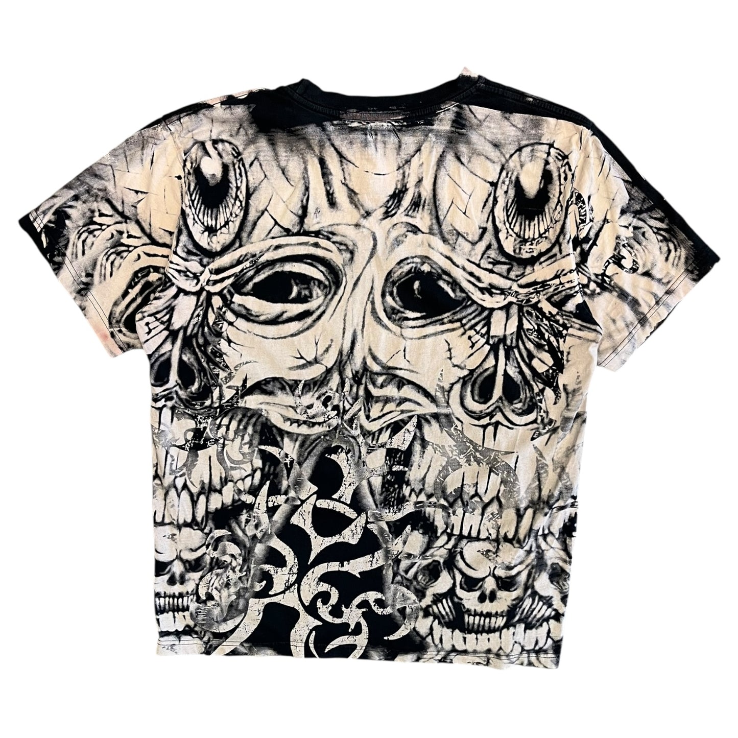Affliction Tribal & Skull AOP T Shirt