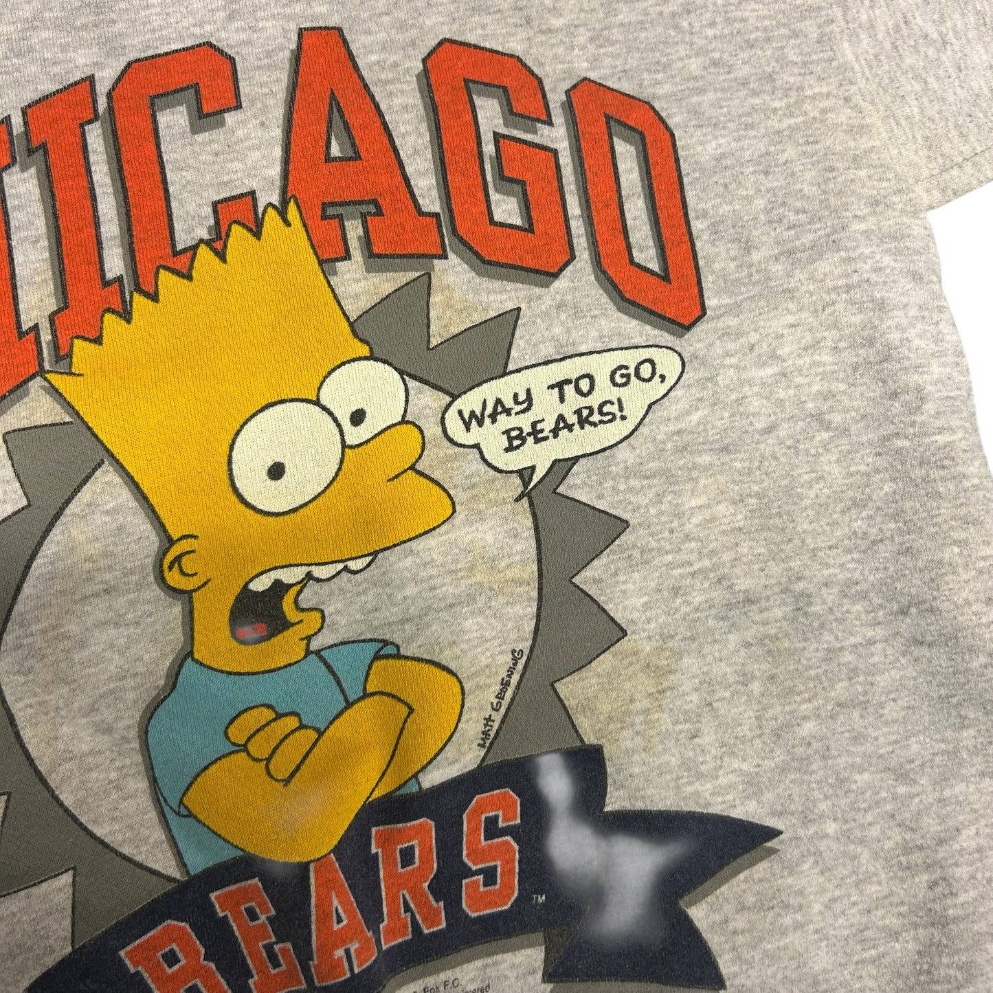 Vintage 1990 Bart Simpson Chicago Bears Sweatshirt