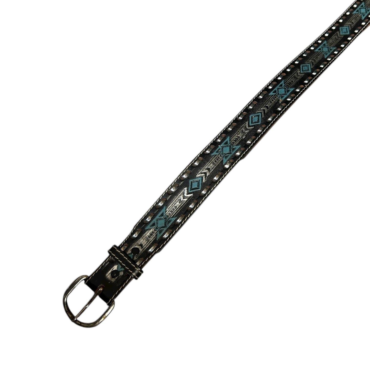 Y2K Southwestern Metal Weave Belt