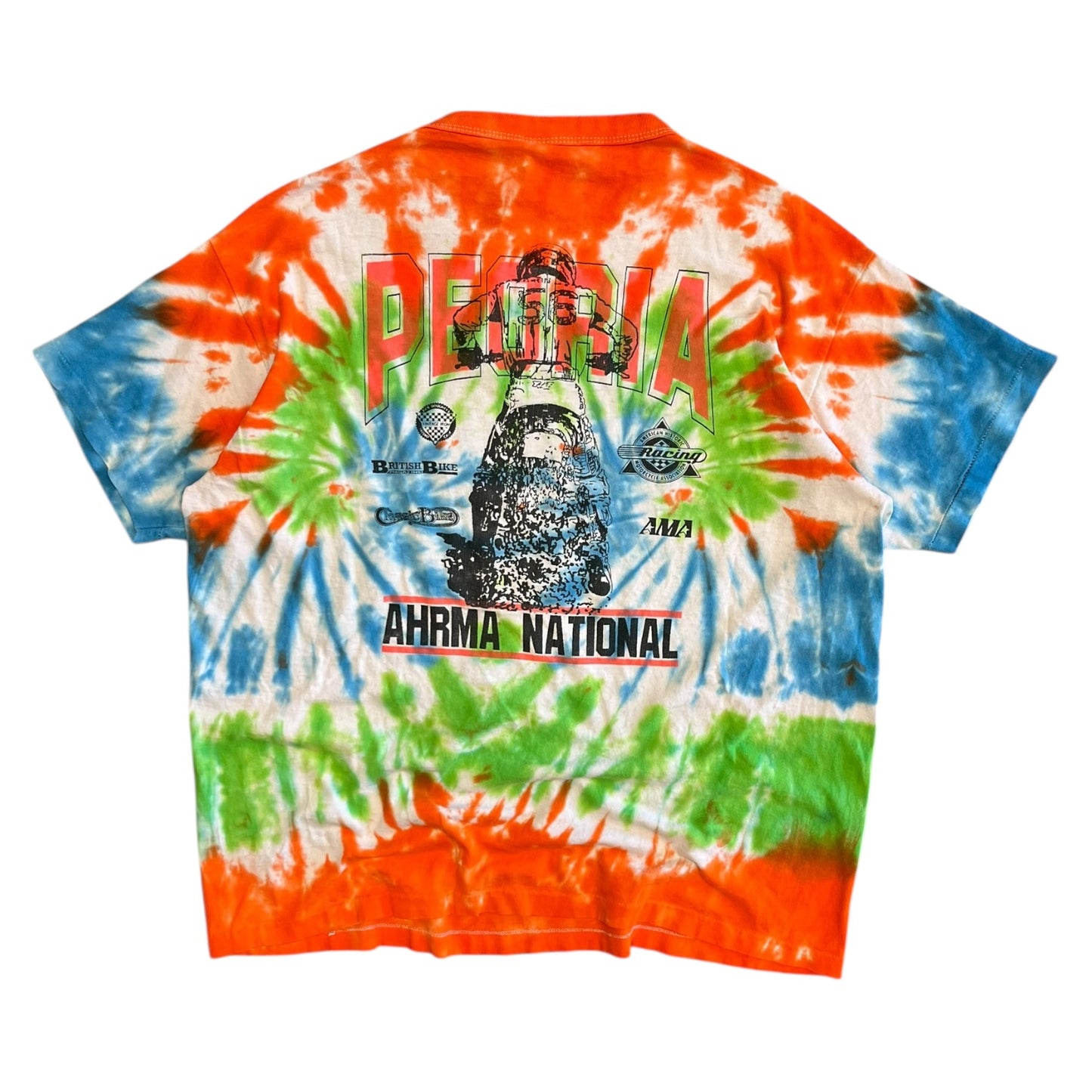Vintage Tie Die Peoria Motorcycle Club Tee