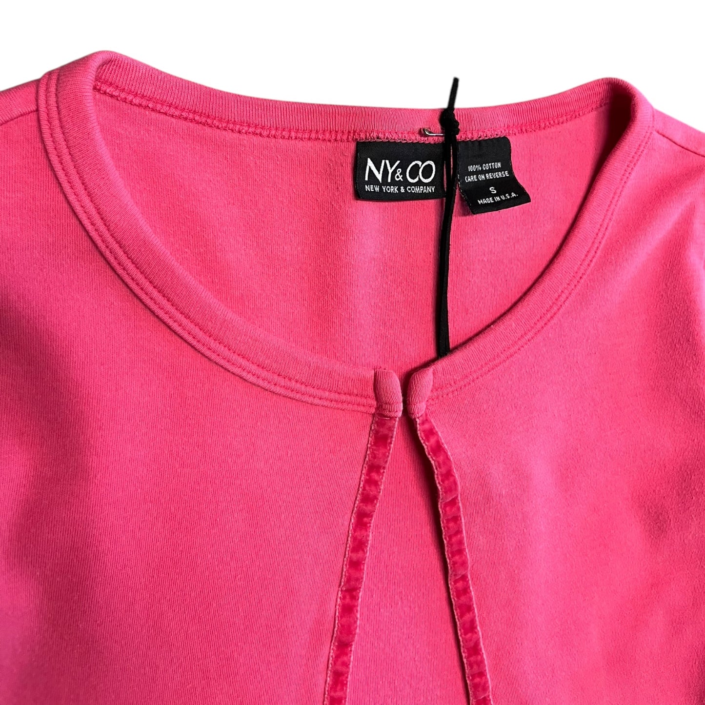 Women’s Y2K NY&CO Pink 3/4 Sleeve Cardigan