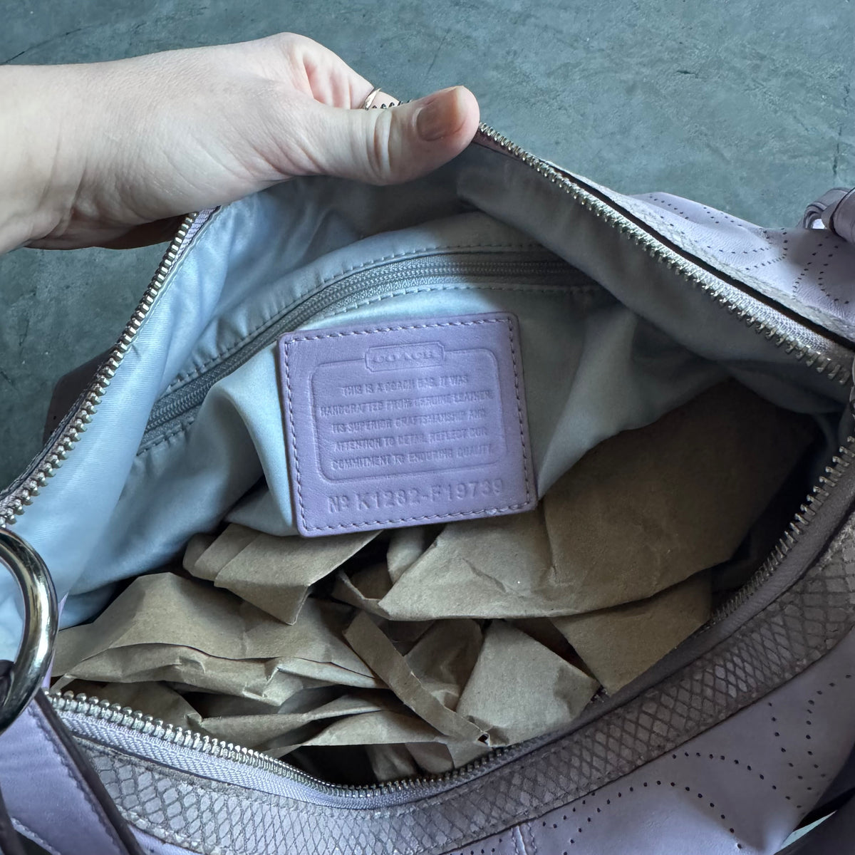 Coach Lilac Elevated Duffle Bag