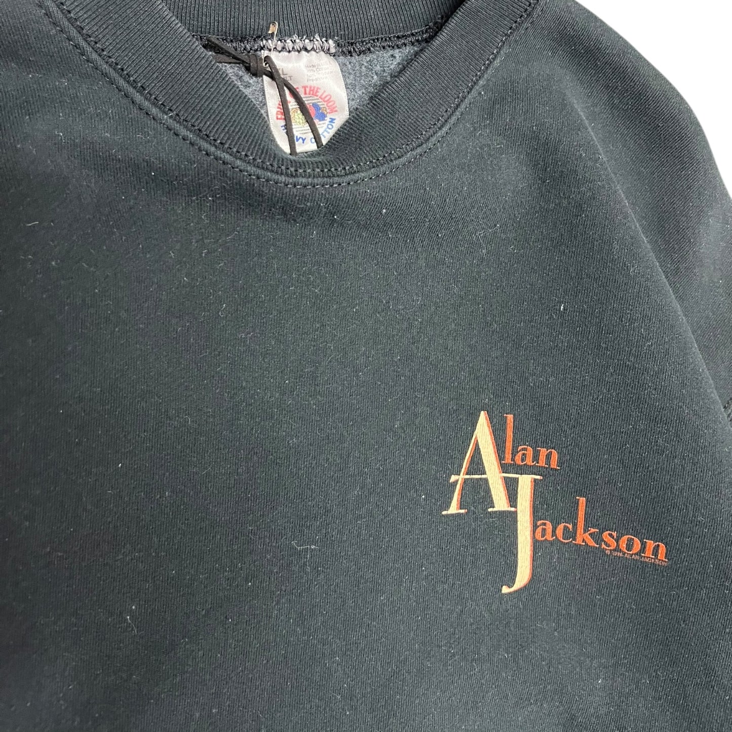 Vintage Alan Jackson Black Crewneck Sweatshirt