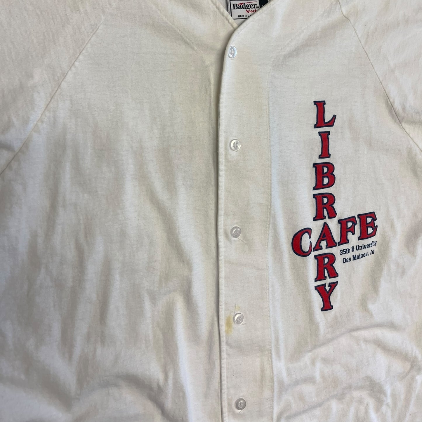 Vintage Library Cafe Budweiser Button Up Tee