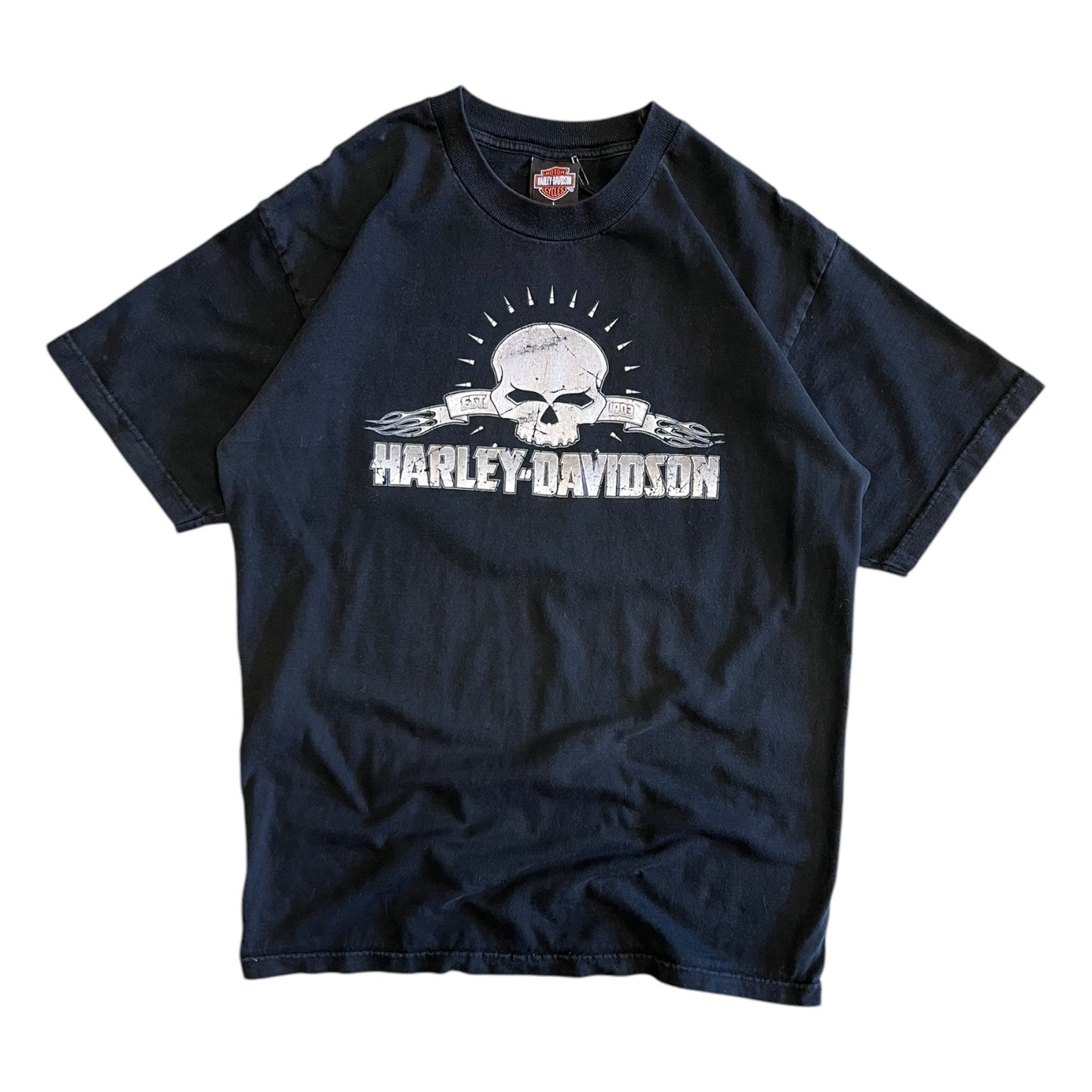 Y2K Harley Davidson Bright Skull Tee