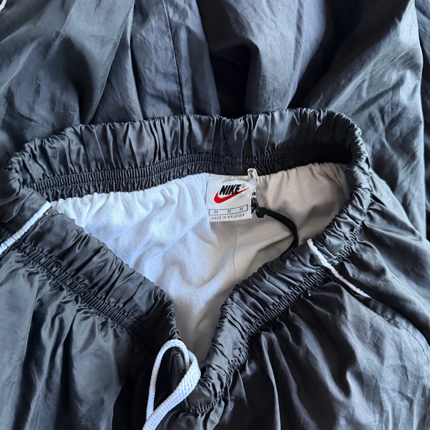 Vintage Nike Lined Black Nylon Track Pants