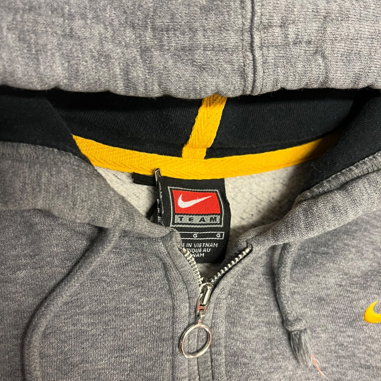 Y2K Nike Grey & Yellow Iowa Hawkeyes Quarter Zip Hoodie