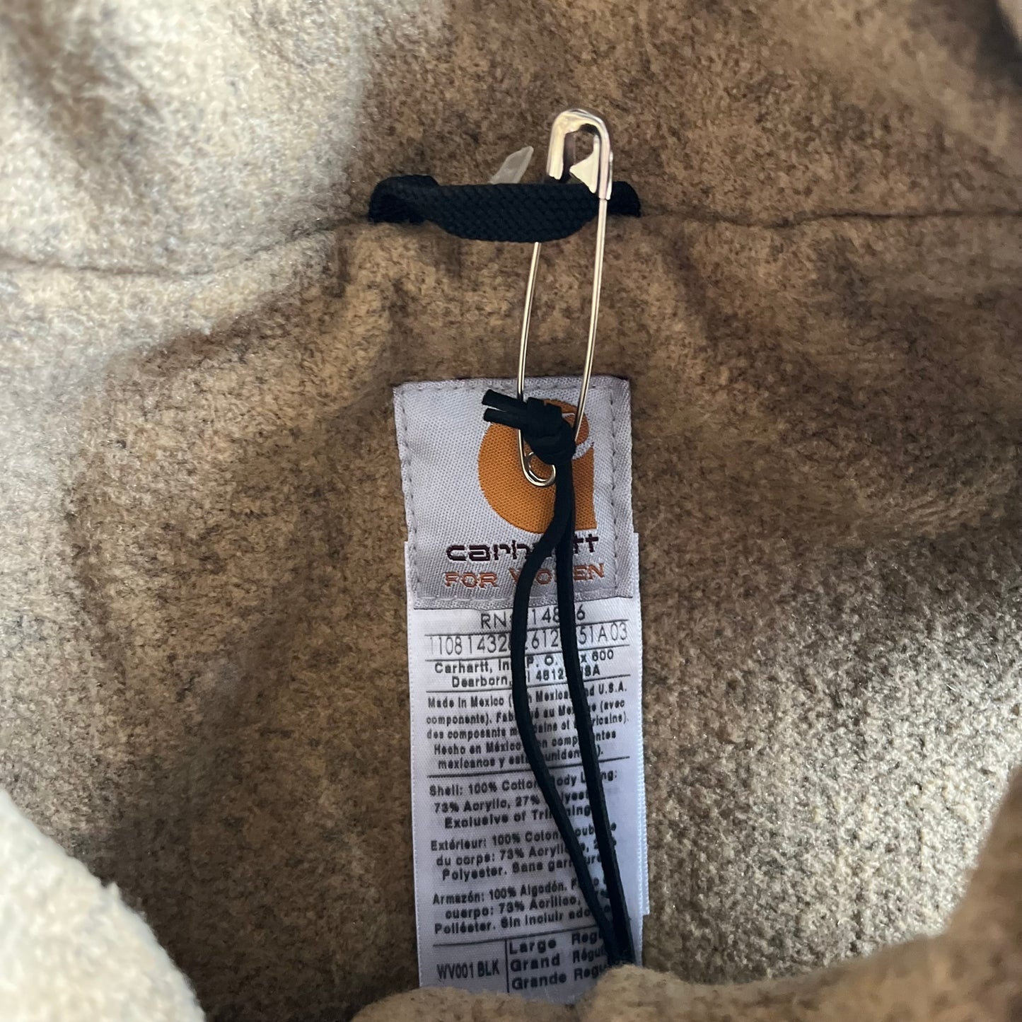 Women’s Carhartt ‘WV001 BLK’ Fleece Lined Vest
