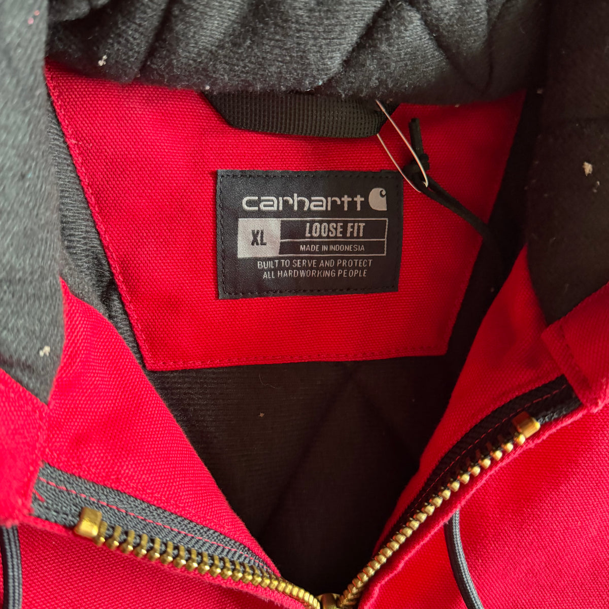 Carhartt ‘J130 Red’ Red Quilt Lined Active Jacket