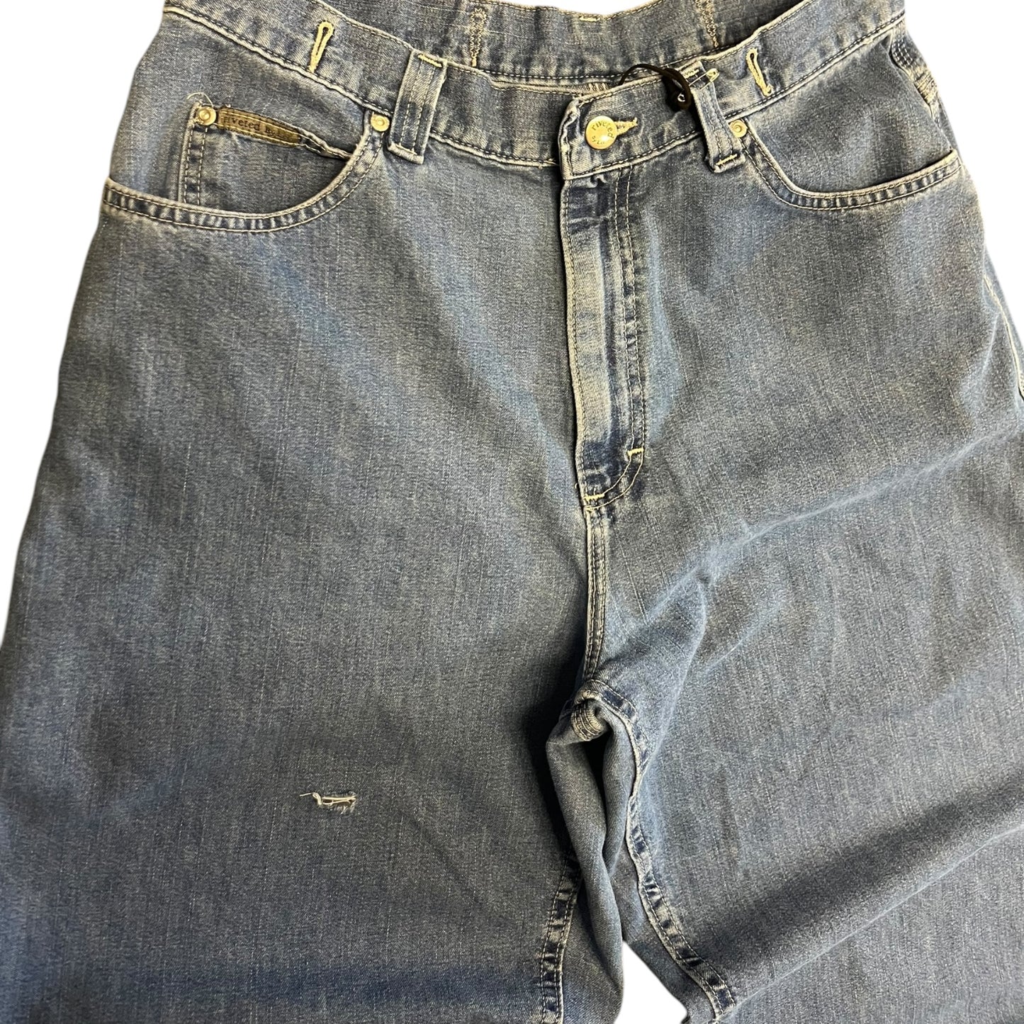 Woman’s Vintage Lee Rivet Buckle Back Lightwash Jeans