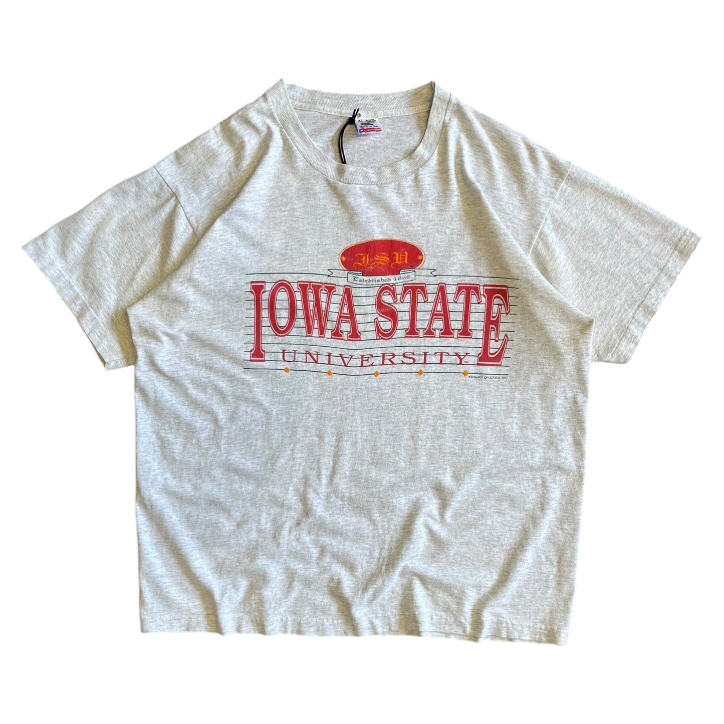 Vintage Iowa State University ISU Spell Out T Shirt