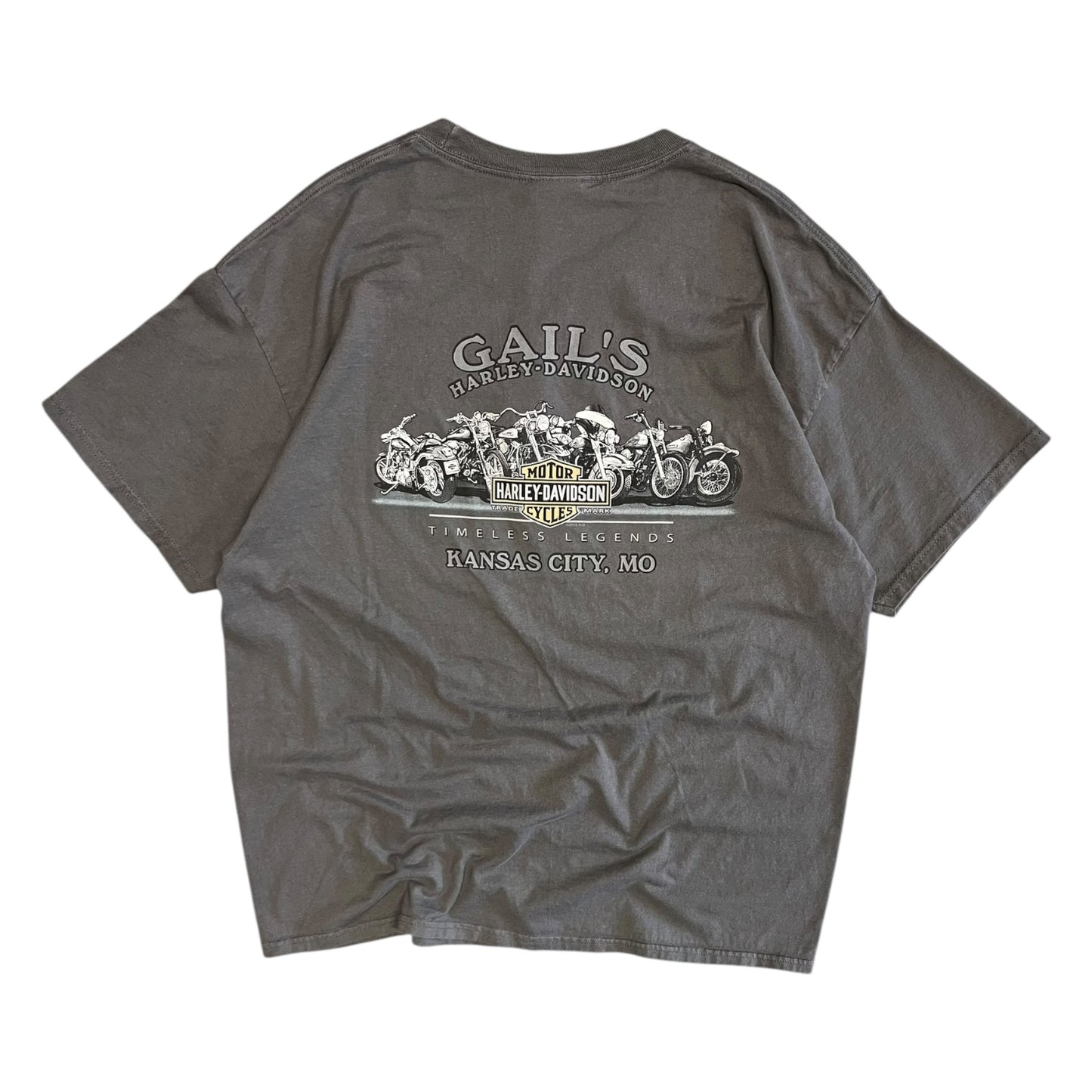 Y2K Harley Davidson Red Motorcycle Women Tee