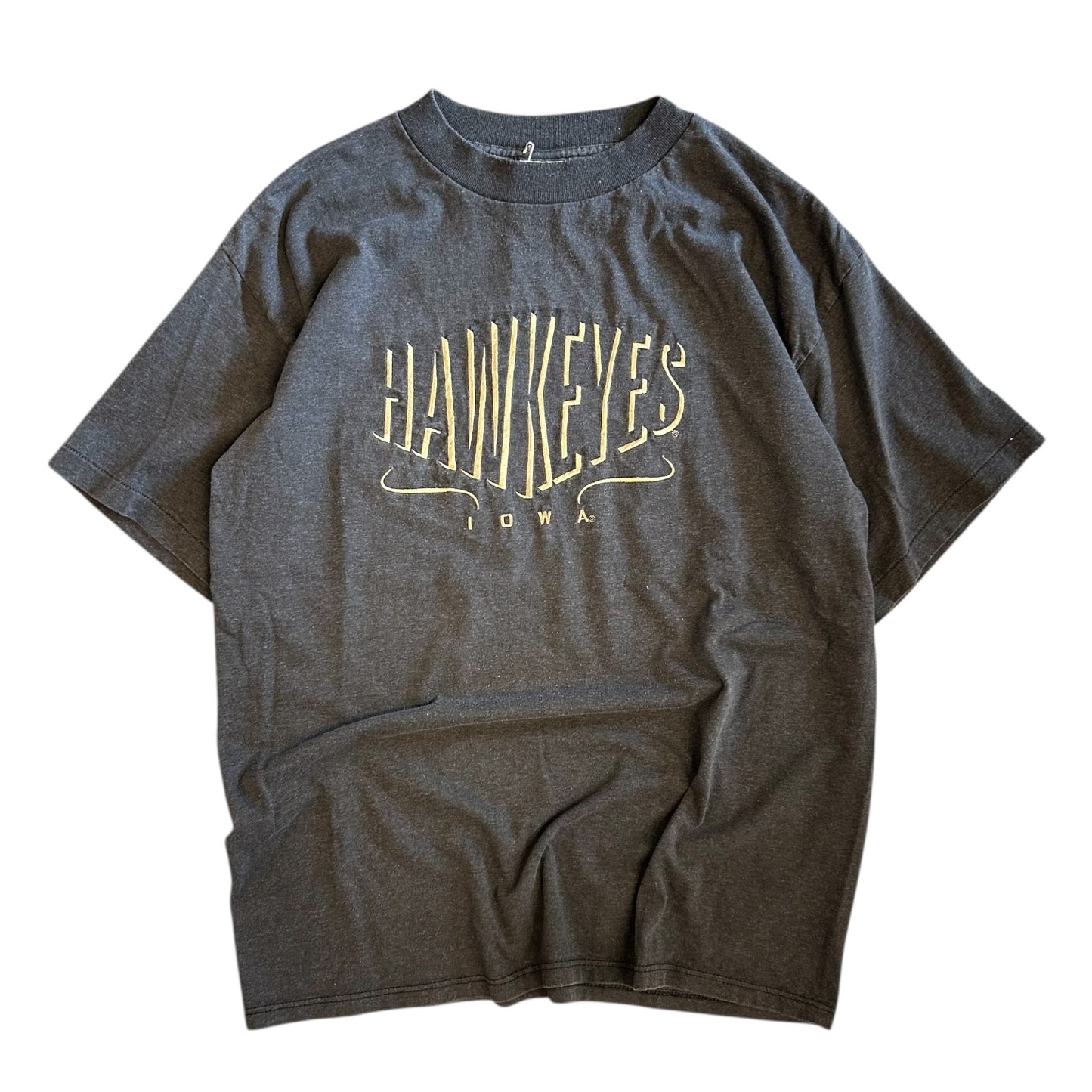 Vintage Iowa Hawkeyes Faded Embroidery Tee