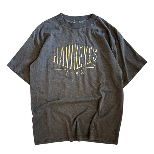 Vintage Iowa Hawkeyes Faded Embroidery Tee