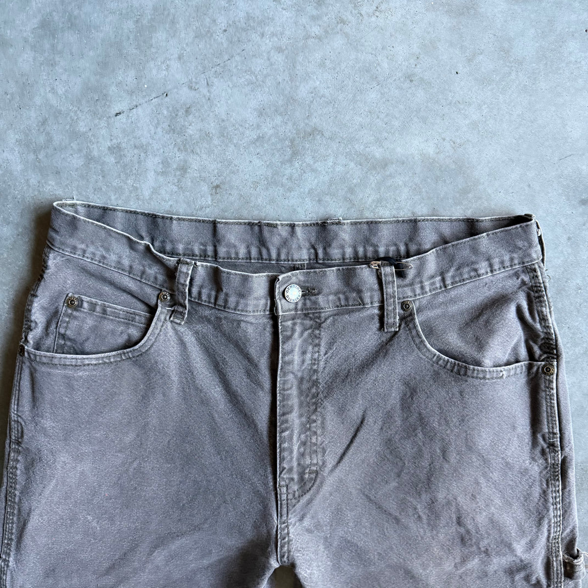 Vintage Dickies Black Patch Faded Green Carpenter Pants