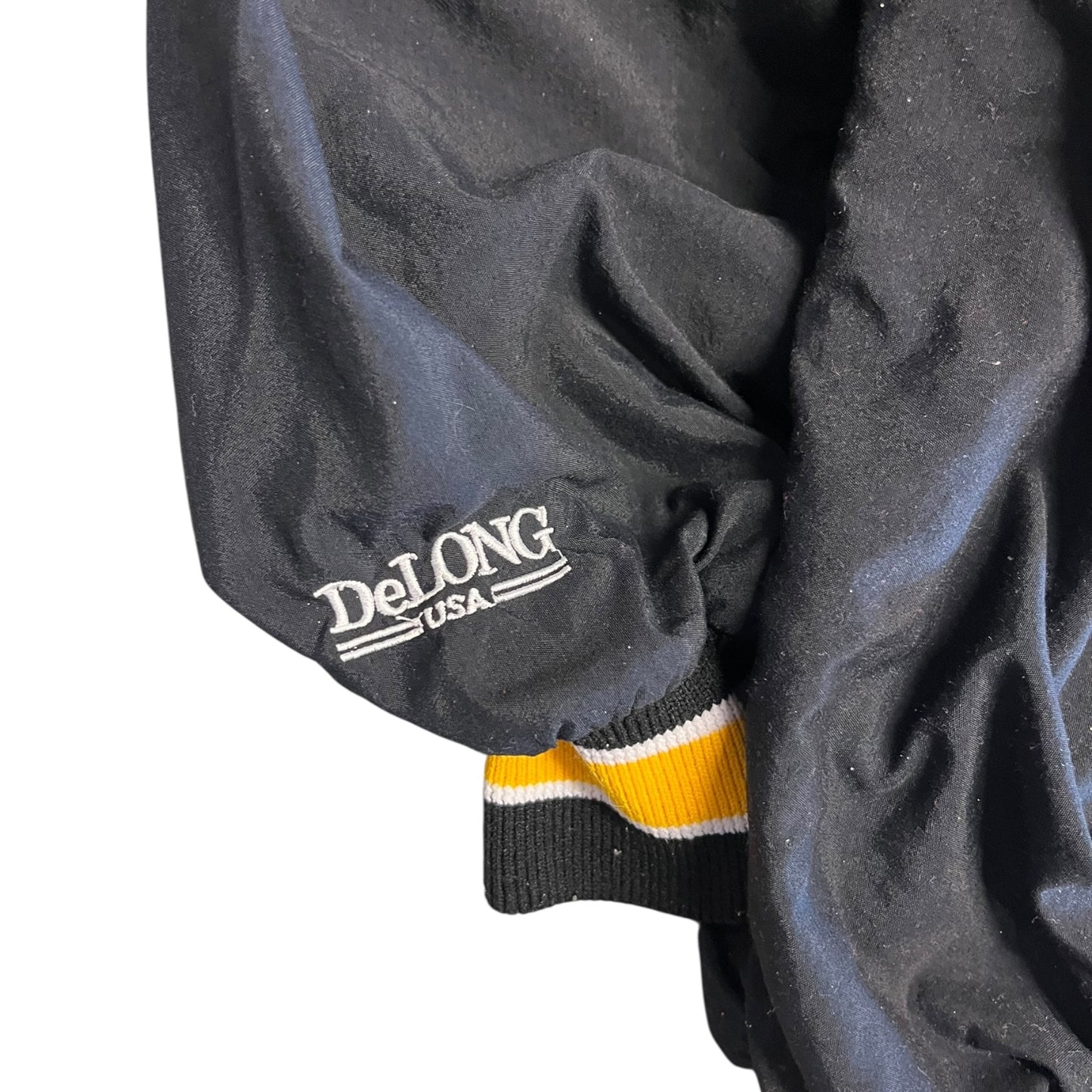 Vintage DeLong Iowa Hawkeyes Quarter Zip Hooded Bomber