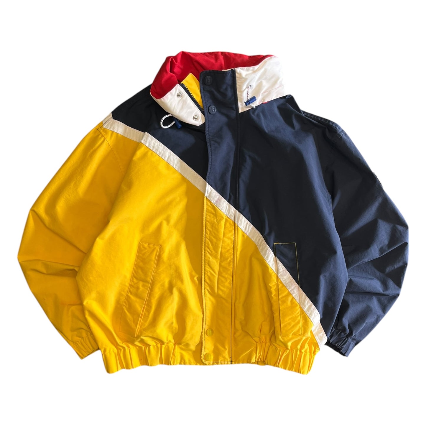 Vintage Tommy Hilfiger Navy & Yellow Color Block Jacket
