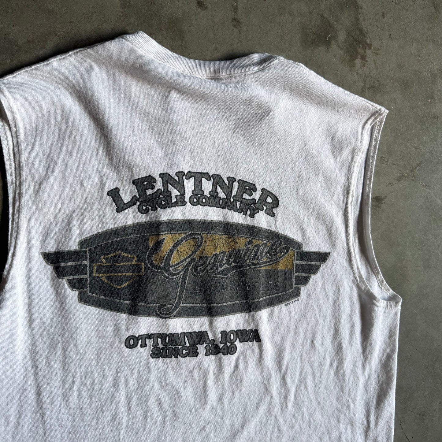 Y2K Harley Davidson Diamond Pattern Logo Sleeveless Tee