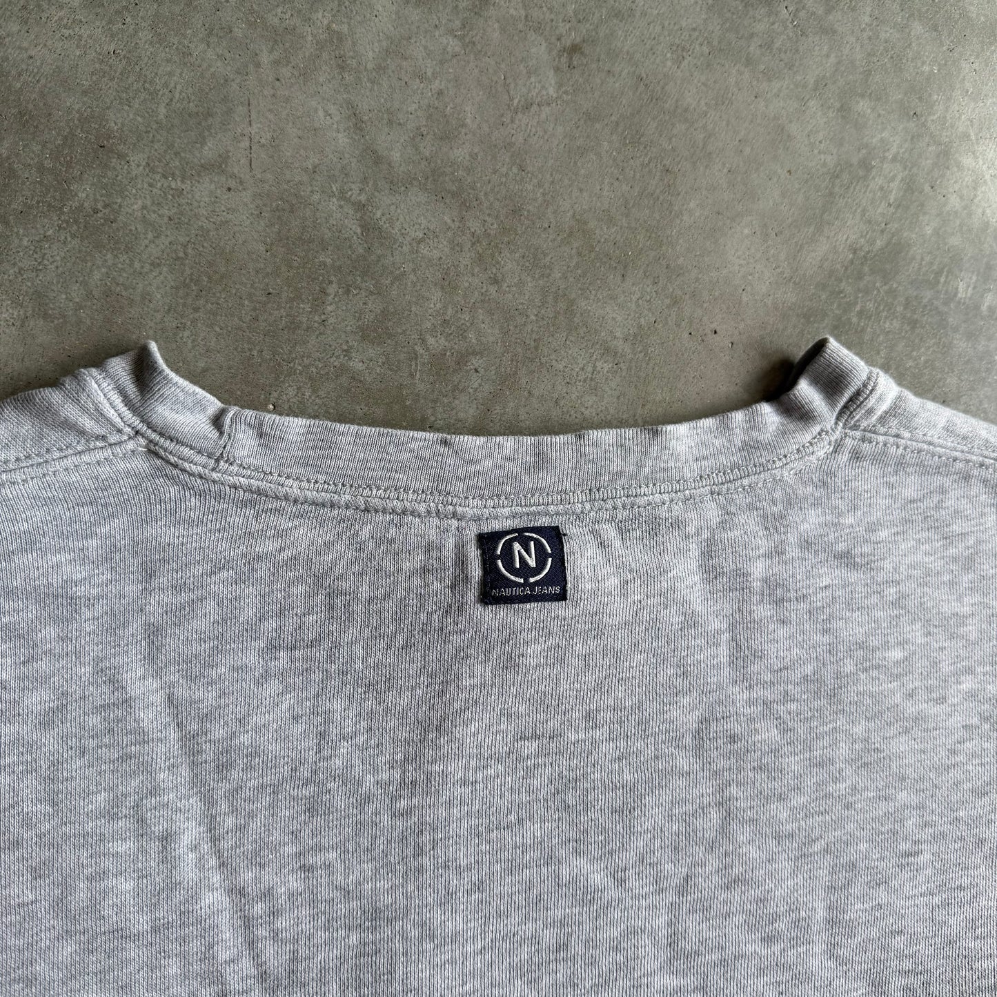 Y2K Nautica Jeans Company Spellout Gray Sweatshirt