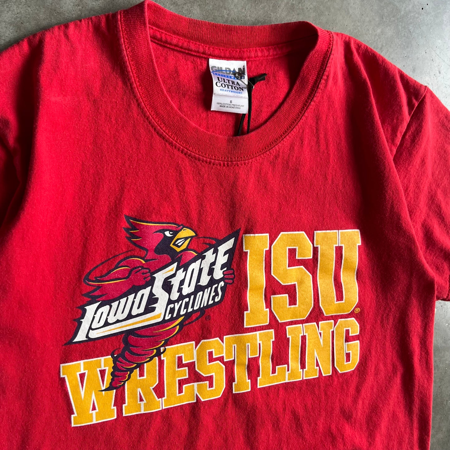 Y2K ISU Wrestling Cynado Red Tee