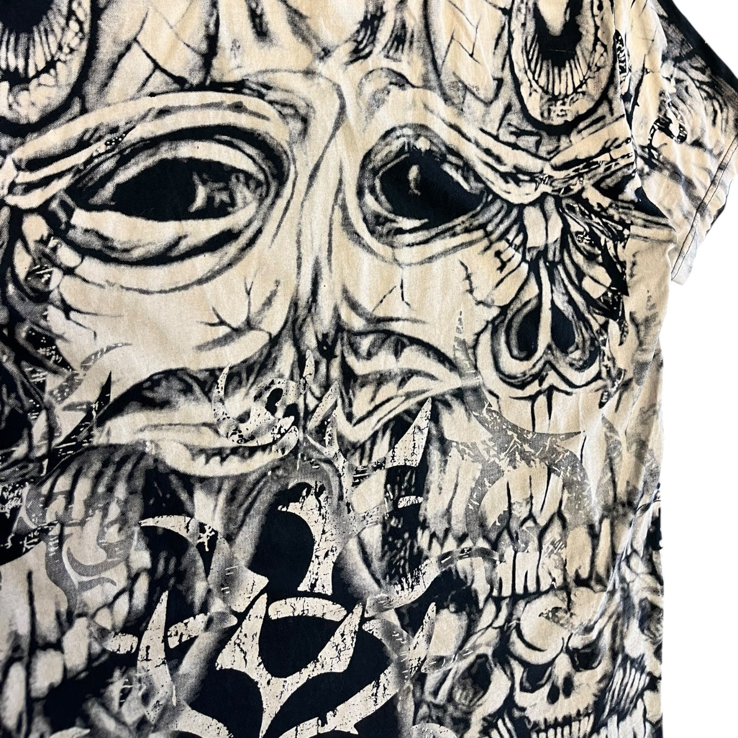 Affliction Tribal & Skull AOP T Shirt