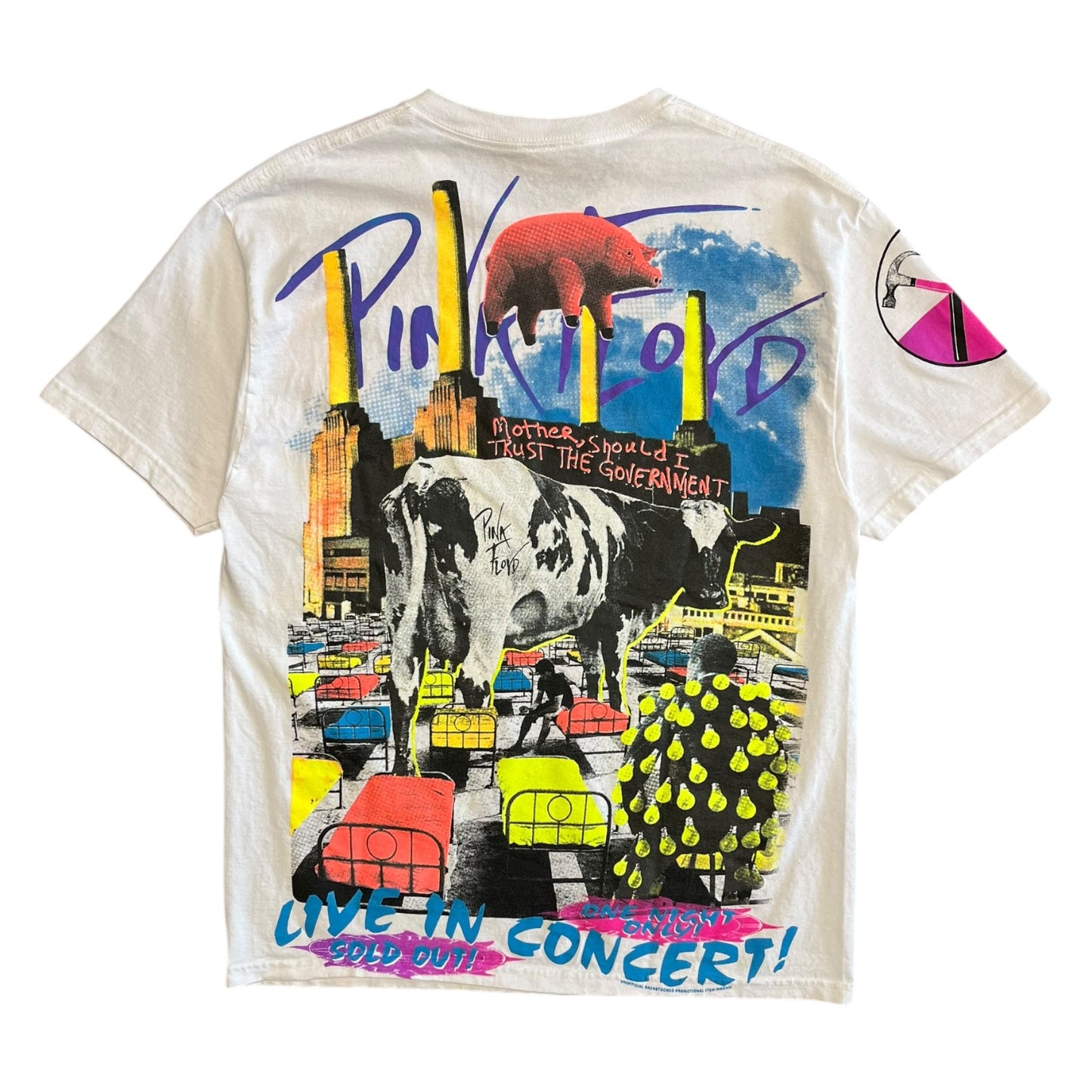 Backstock Co Pink Floyd AOP White T Shirt