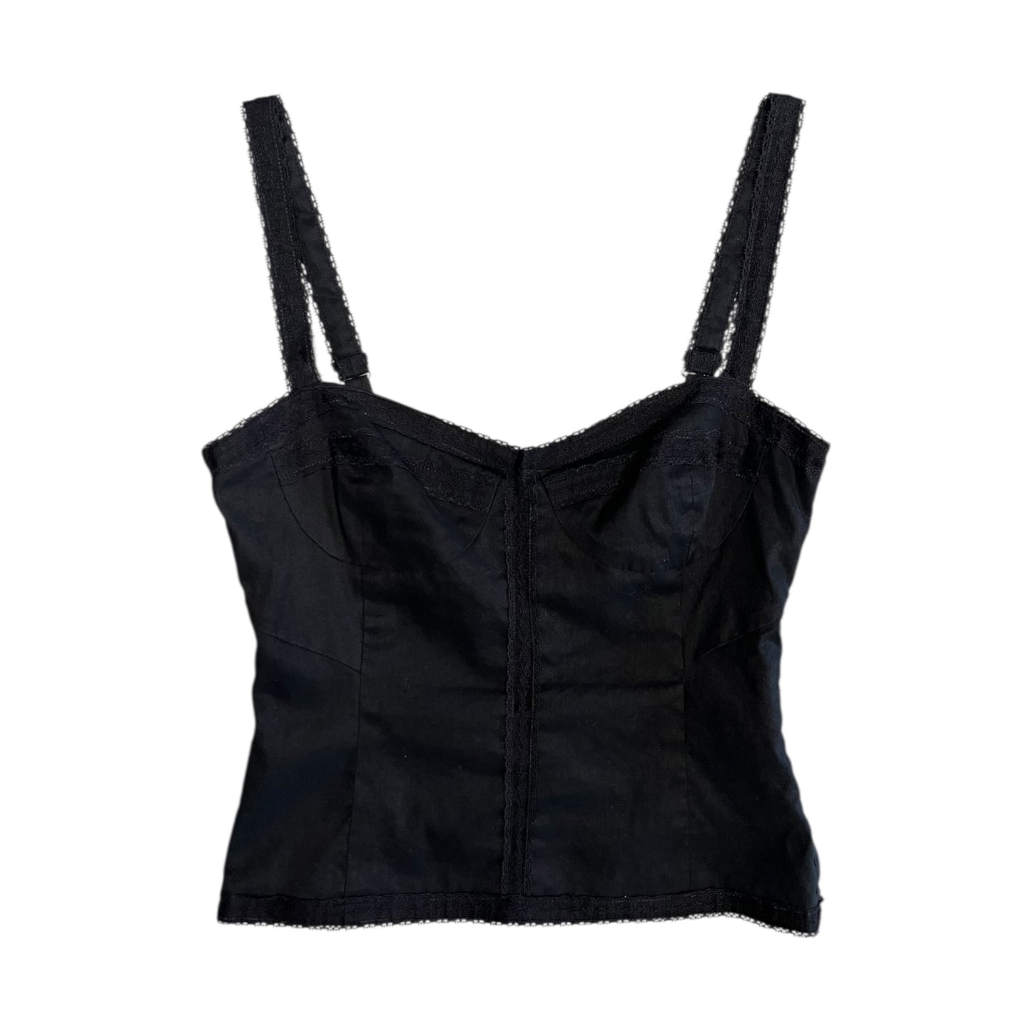 Women’s Y2K BCBG Black Lace Bustier Top