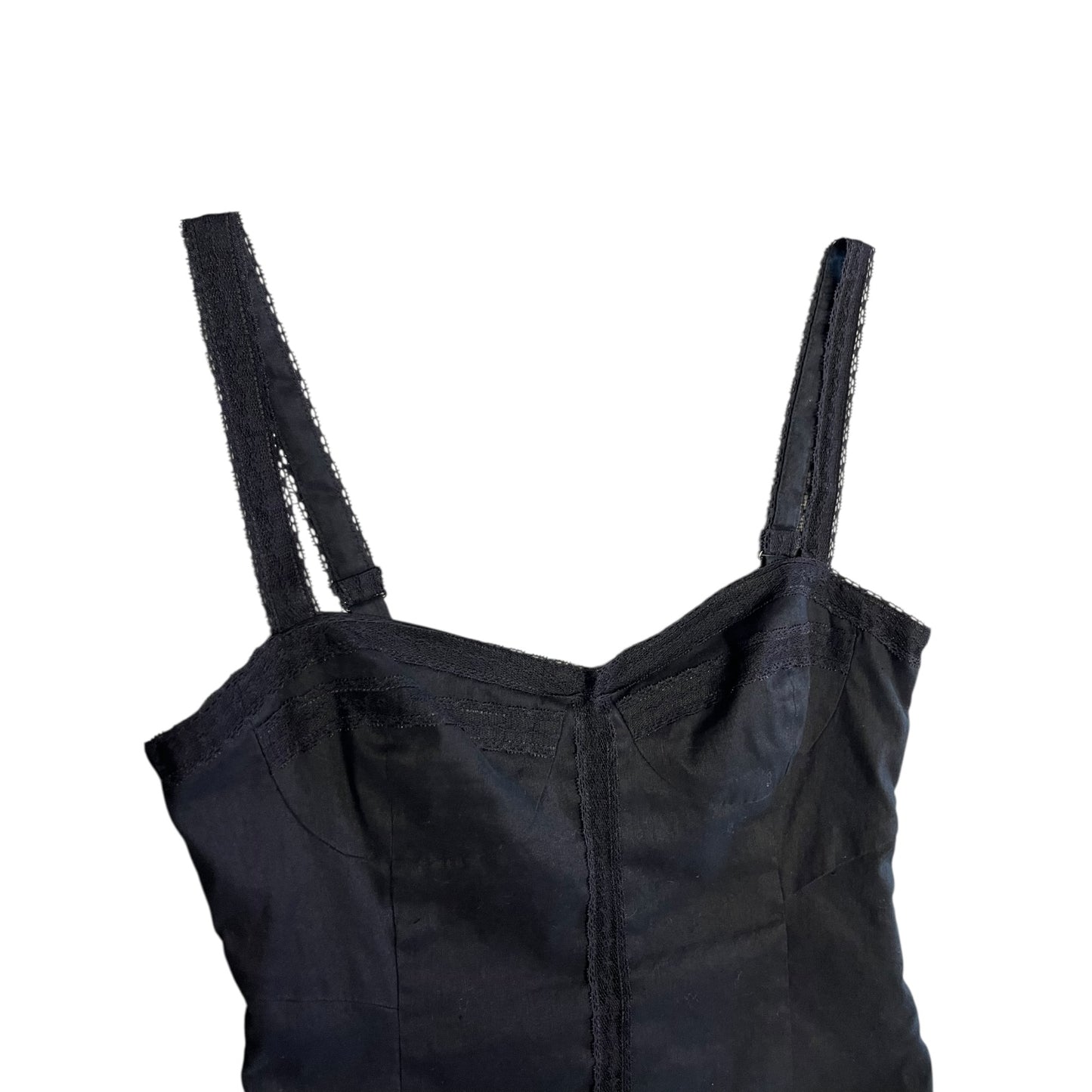 Women’s Y2K BCBG Black Lace Bustier Top