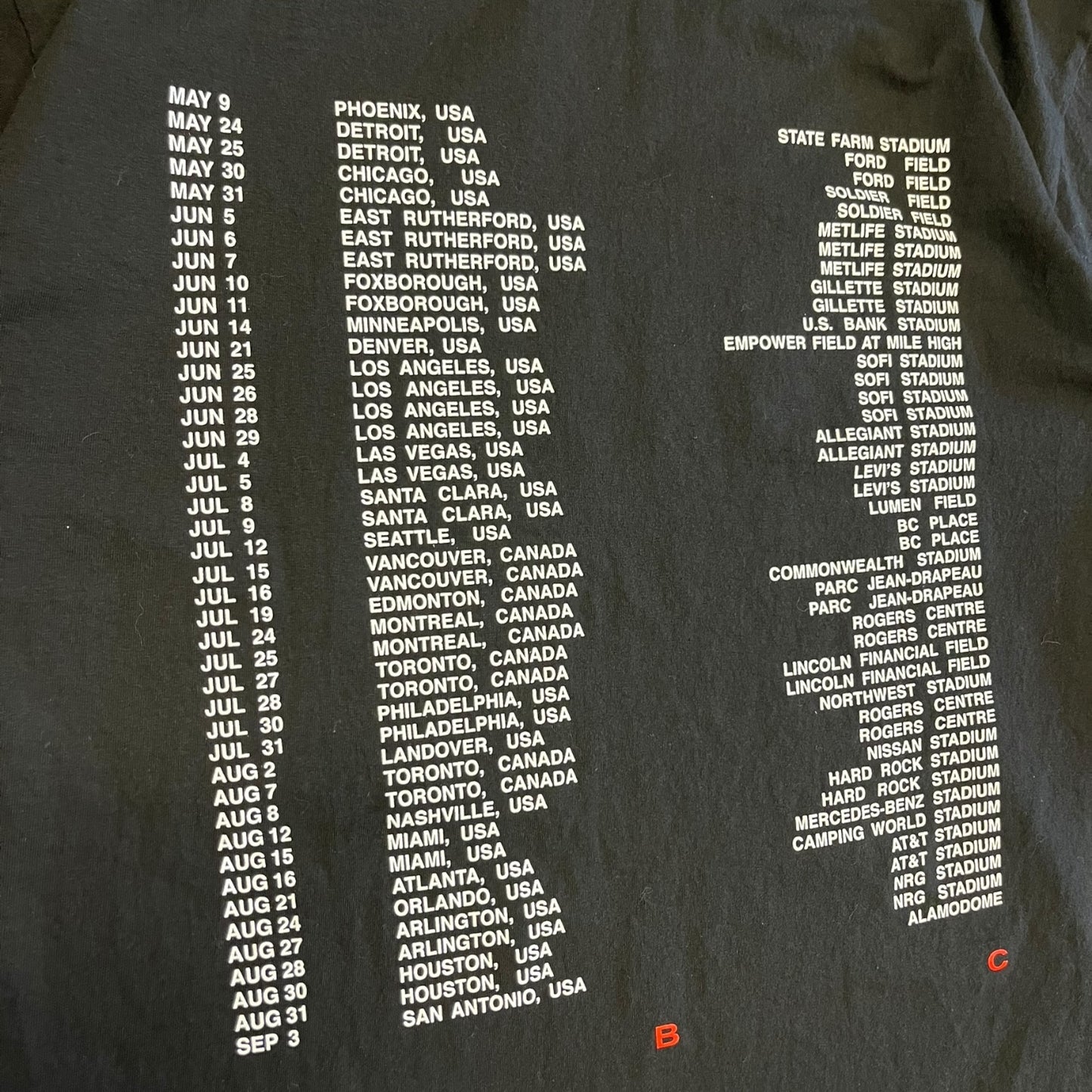 Playboy Carti Weeknd Tour T Shirt