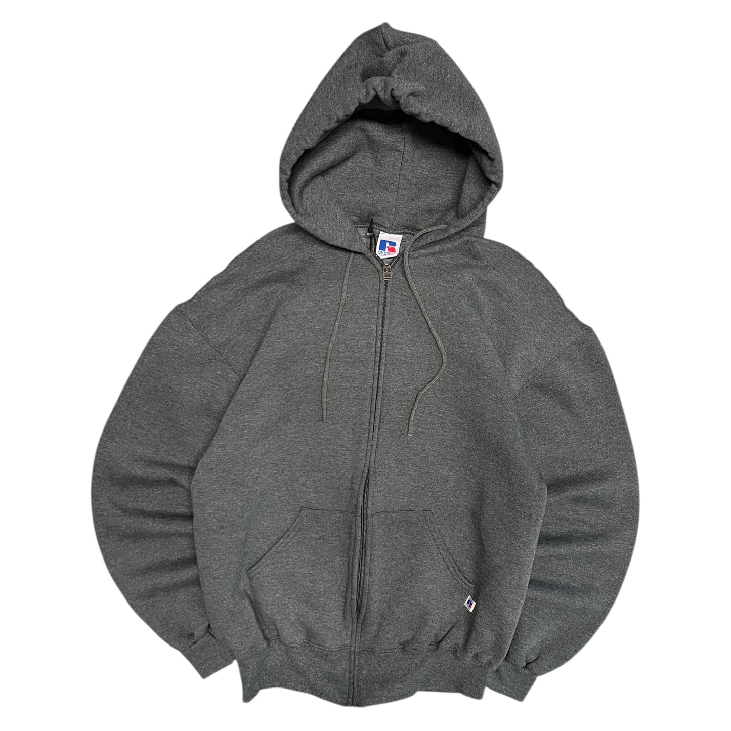 Vintage Russell Grey Zip Up Hoodie