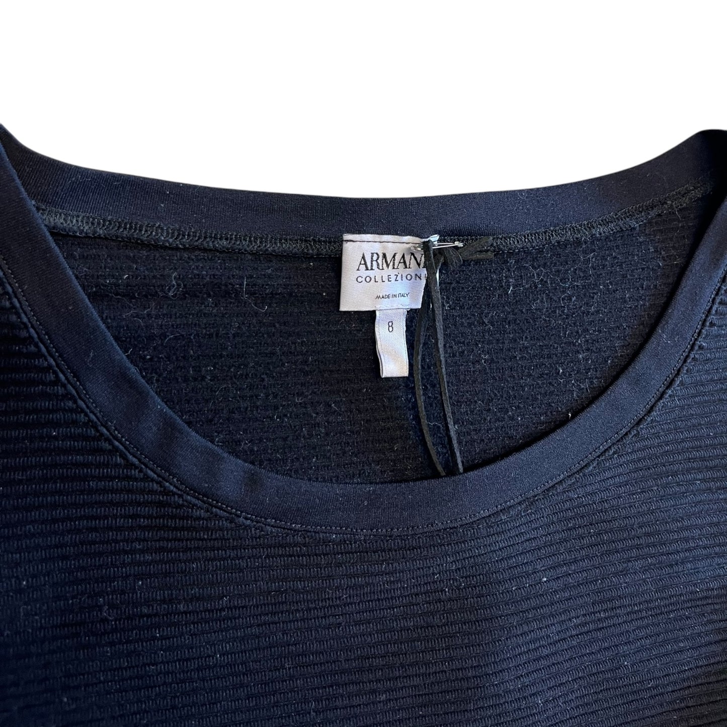Women’s Armani Black Ribbed Tee
