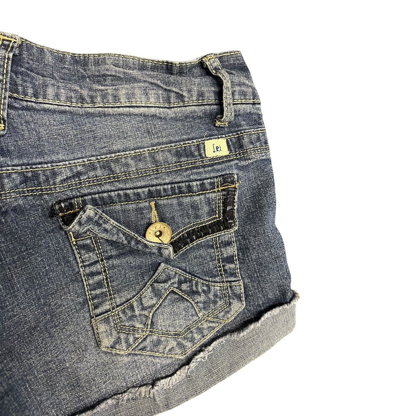 Y2K Womens LEI Ashley Lowrise Mini Denim Shorts