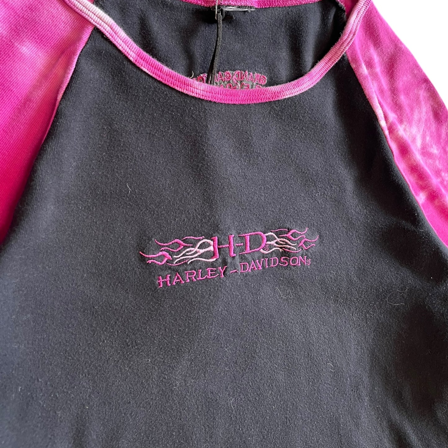 Women’s Y2K Harley Davidson Tie Dye Sleeve Longsleeve