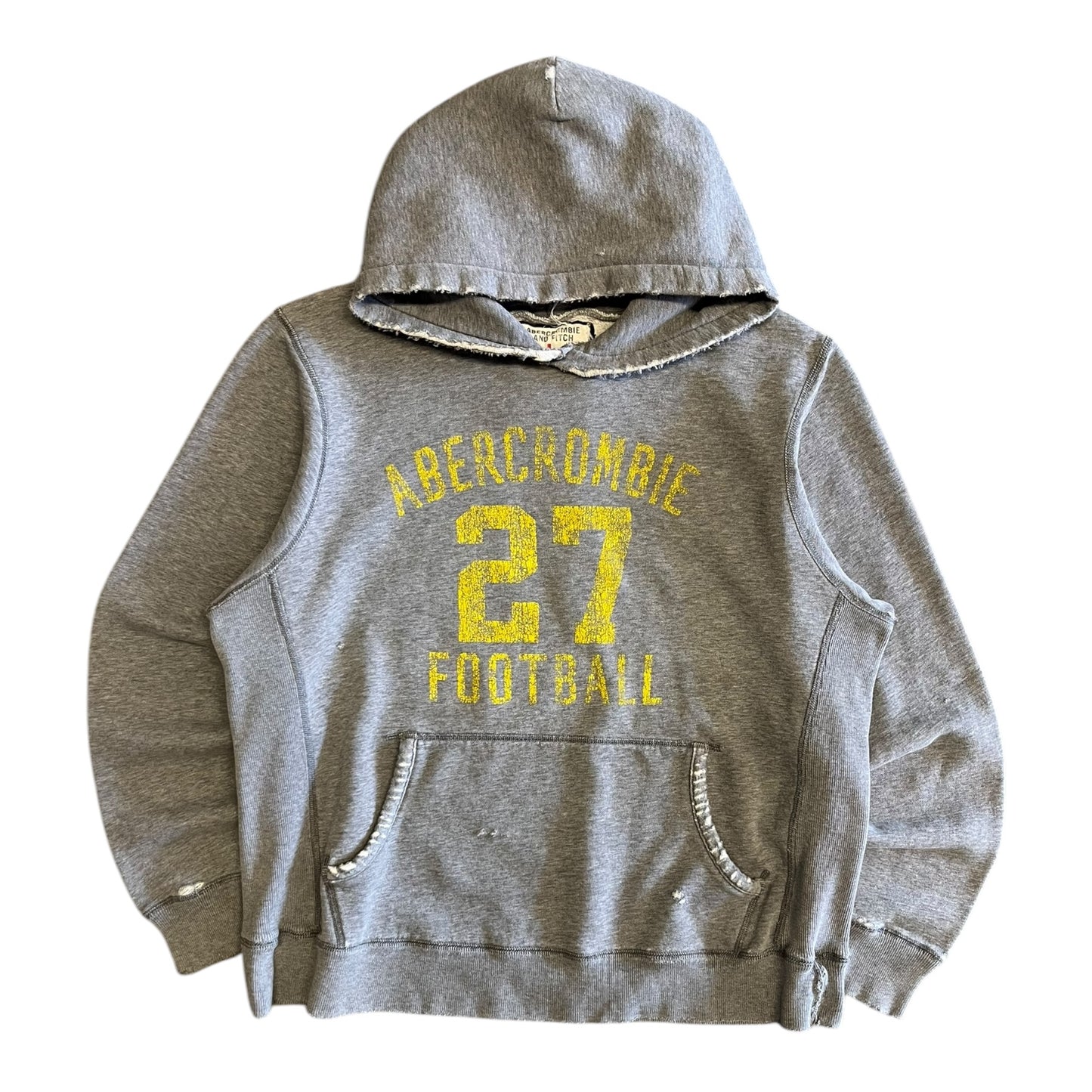 Y2K Abercrombie Football Distressed Hoodie