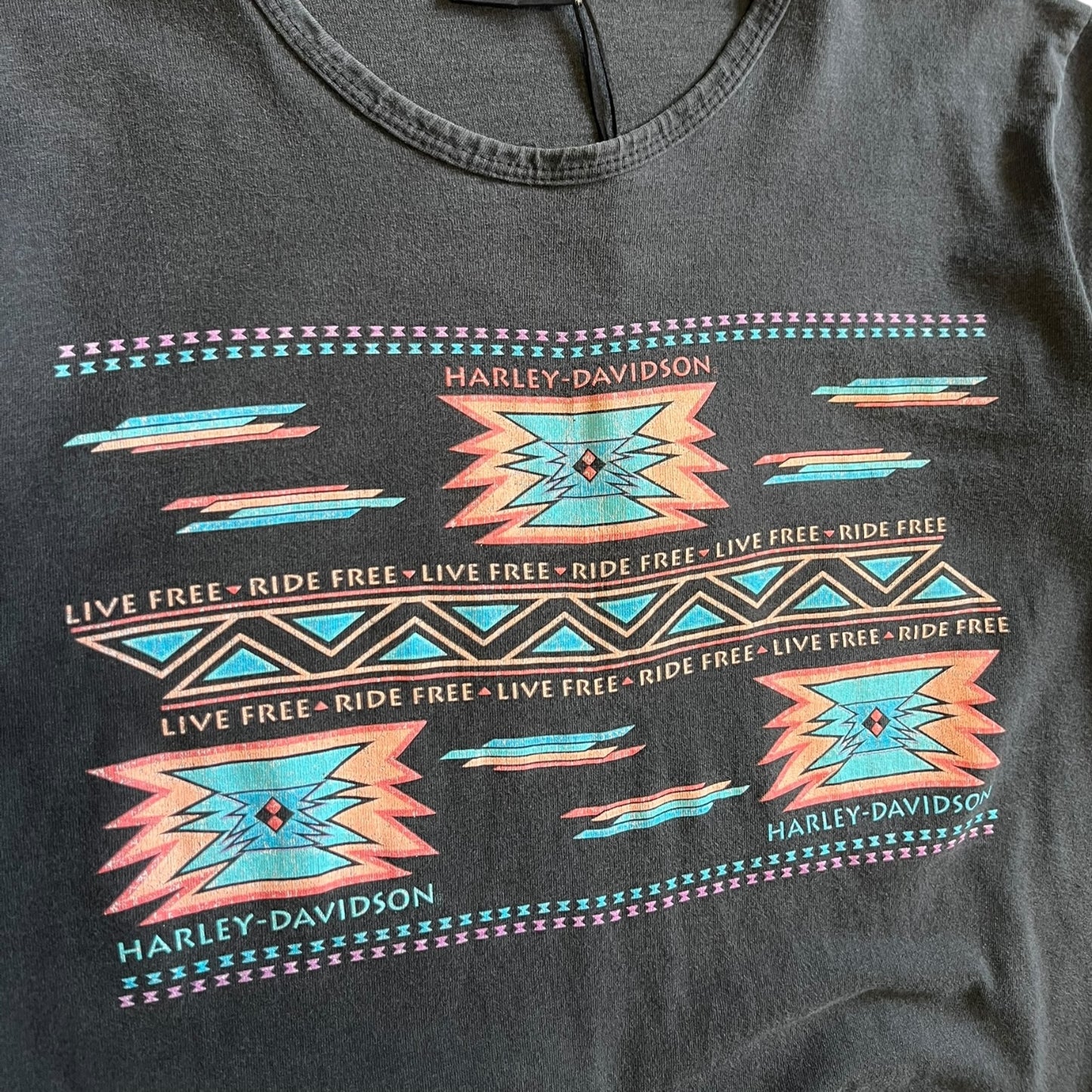 Vintage Harley Davidson Aztec Tee