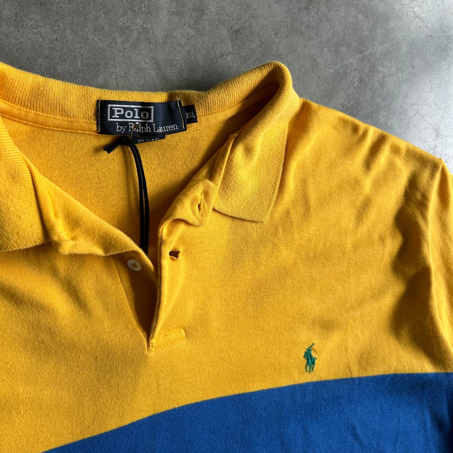 Y2K Polo Ralph Lauren Yellow Blue Green Shirt
