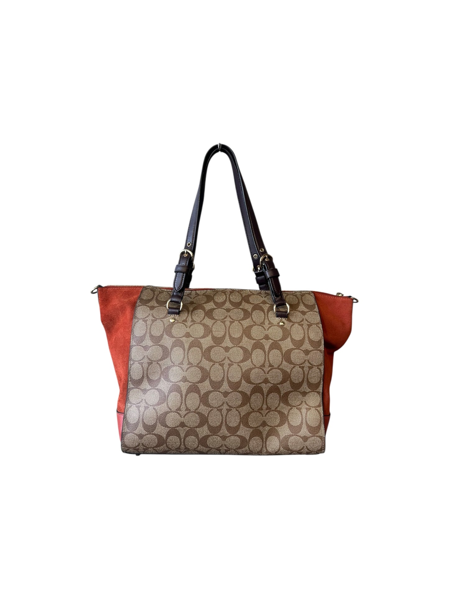 2021 Coach Kleo Carryall in Signature Canvas Khaki/Multi Handbag