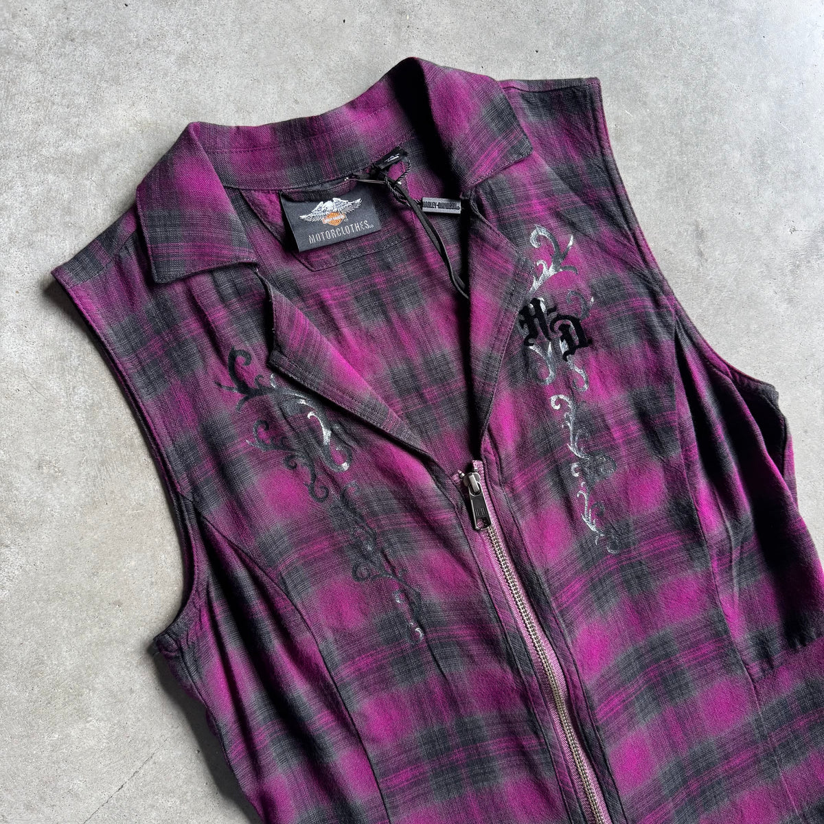 Women’s Harley Davidson Flannel Zip Up Tank