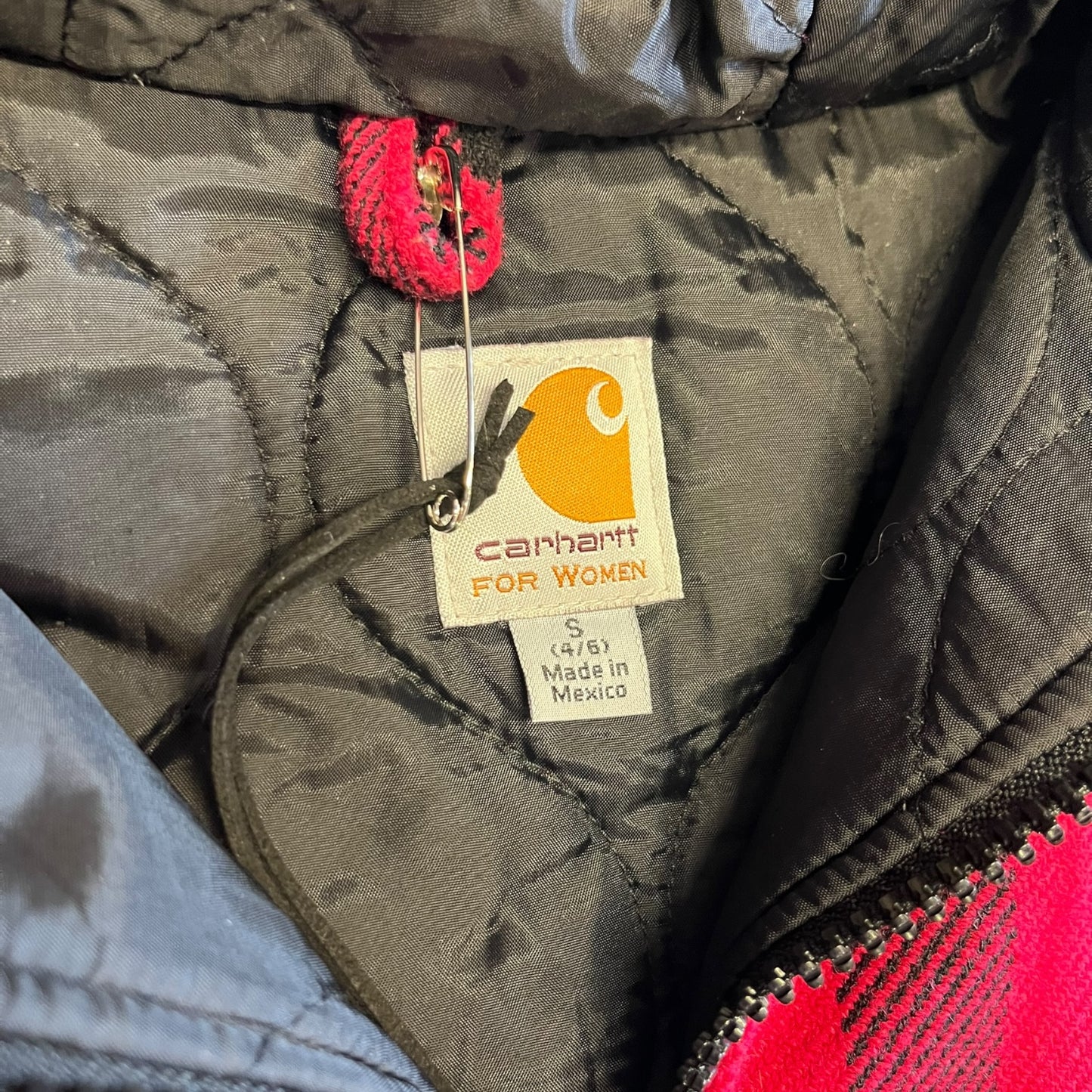 Woman’s Carhartt ‘WJ024 SCA’ Red Plaid Flannel Coat