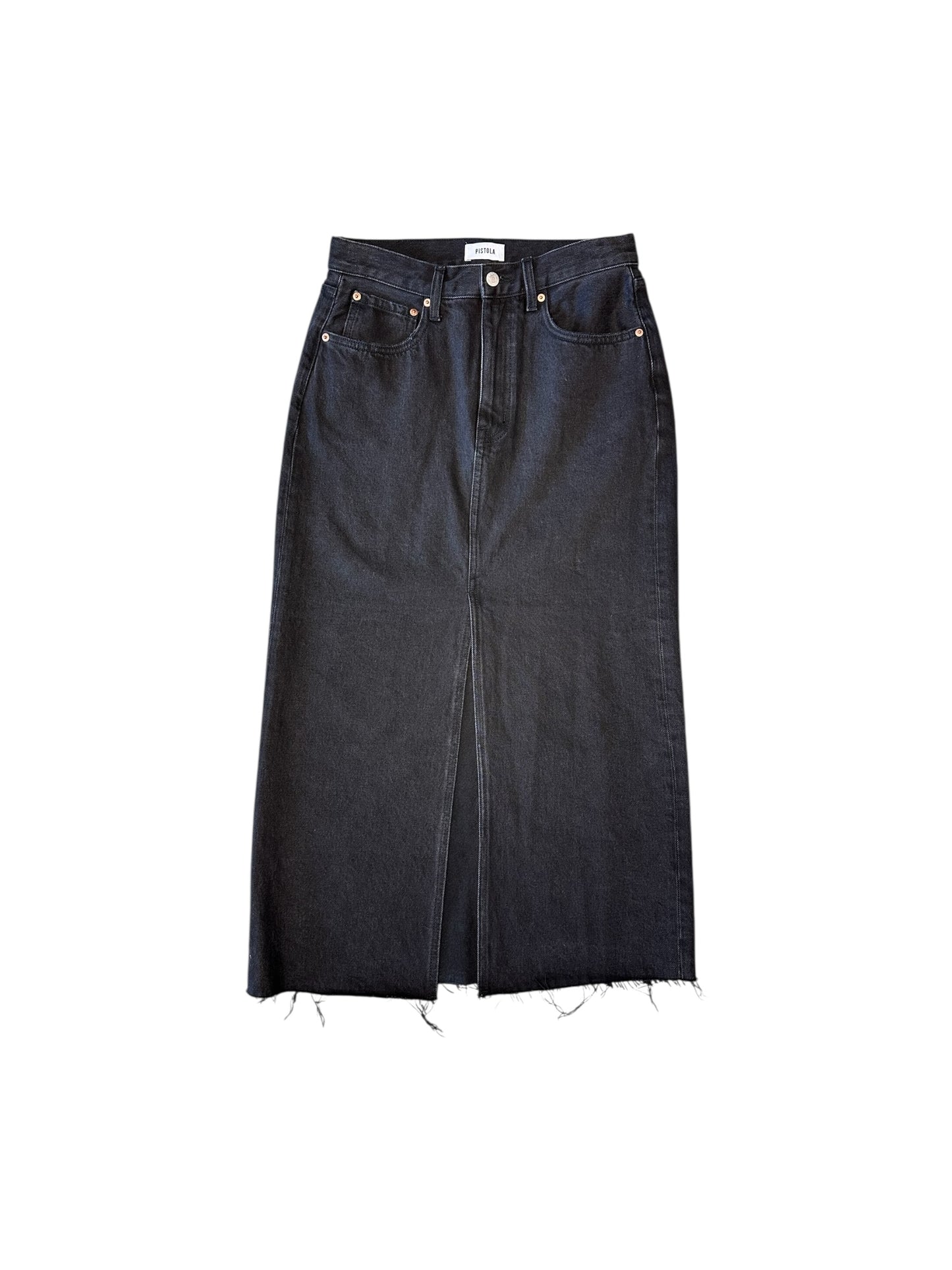 Women’s Pistola “Alice” High Rise Midi Skirt In Black