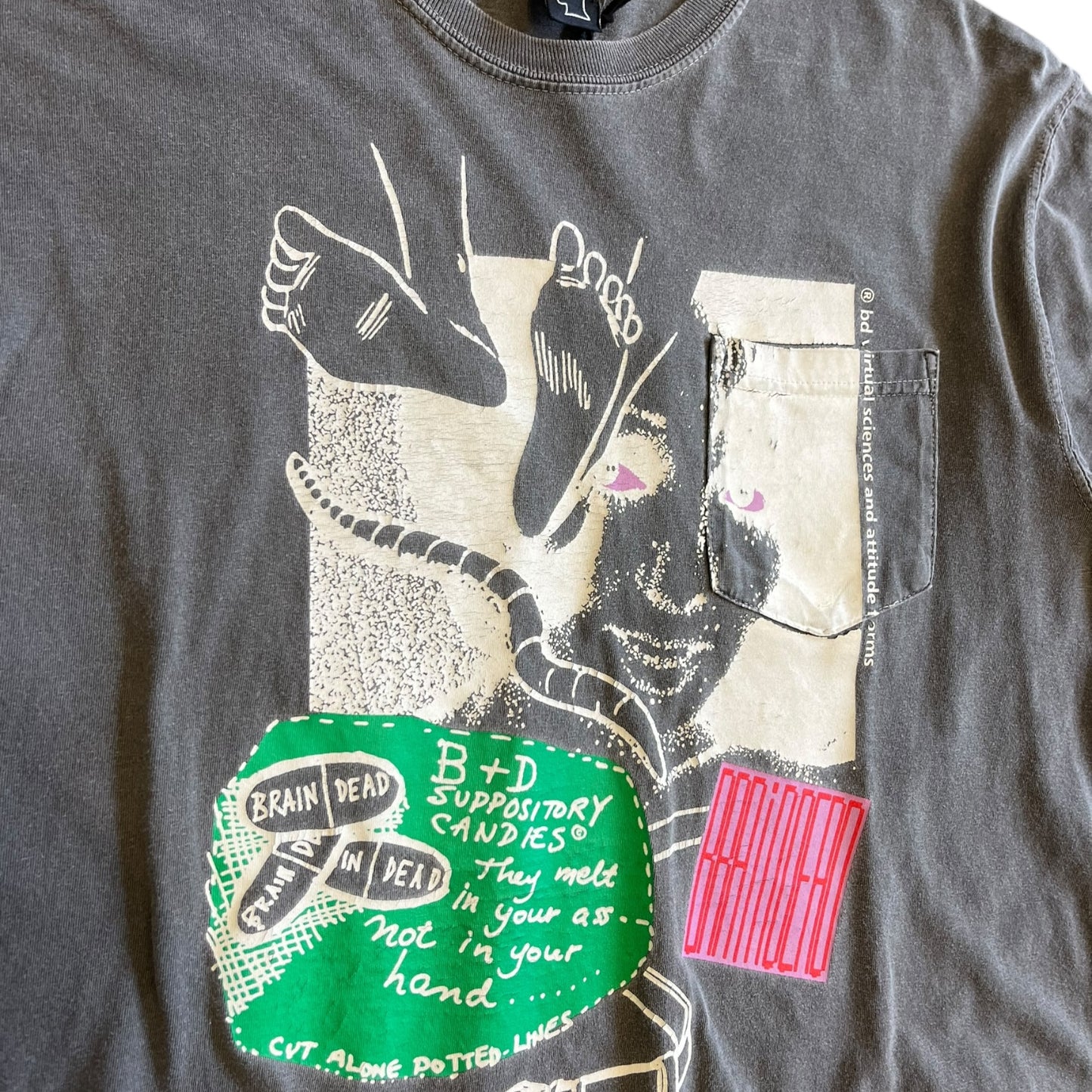 Braindead Suppository Candies Pocket T Shirt