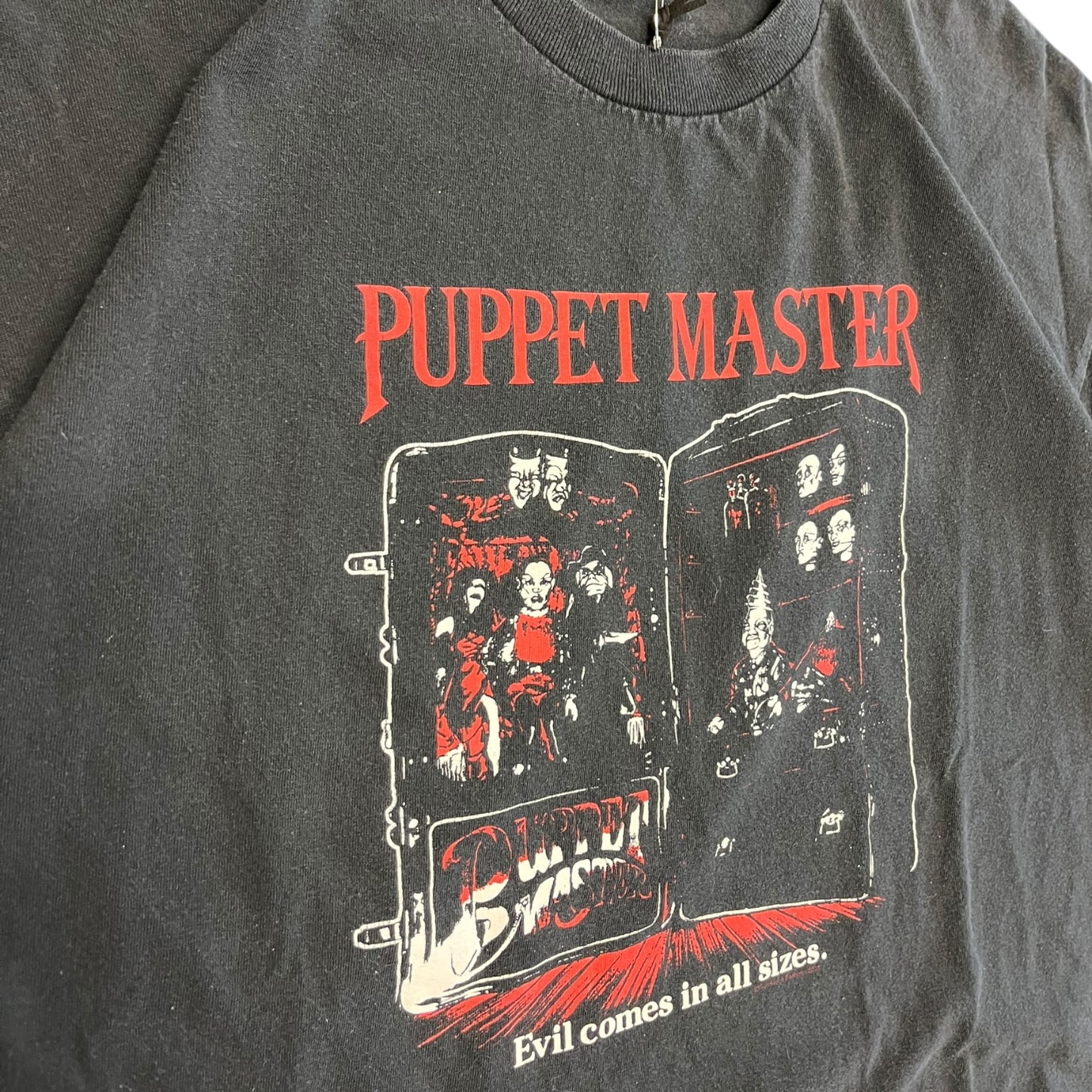 Y2K Puppet Master Evil Comes In All Sizes Tee