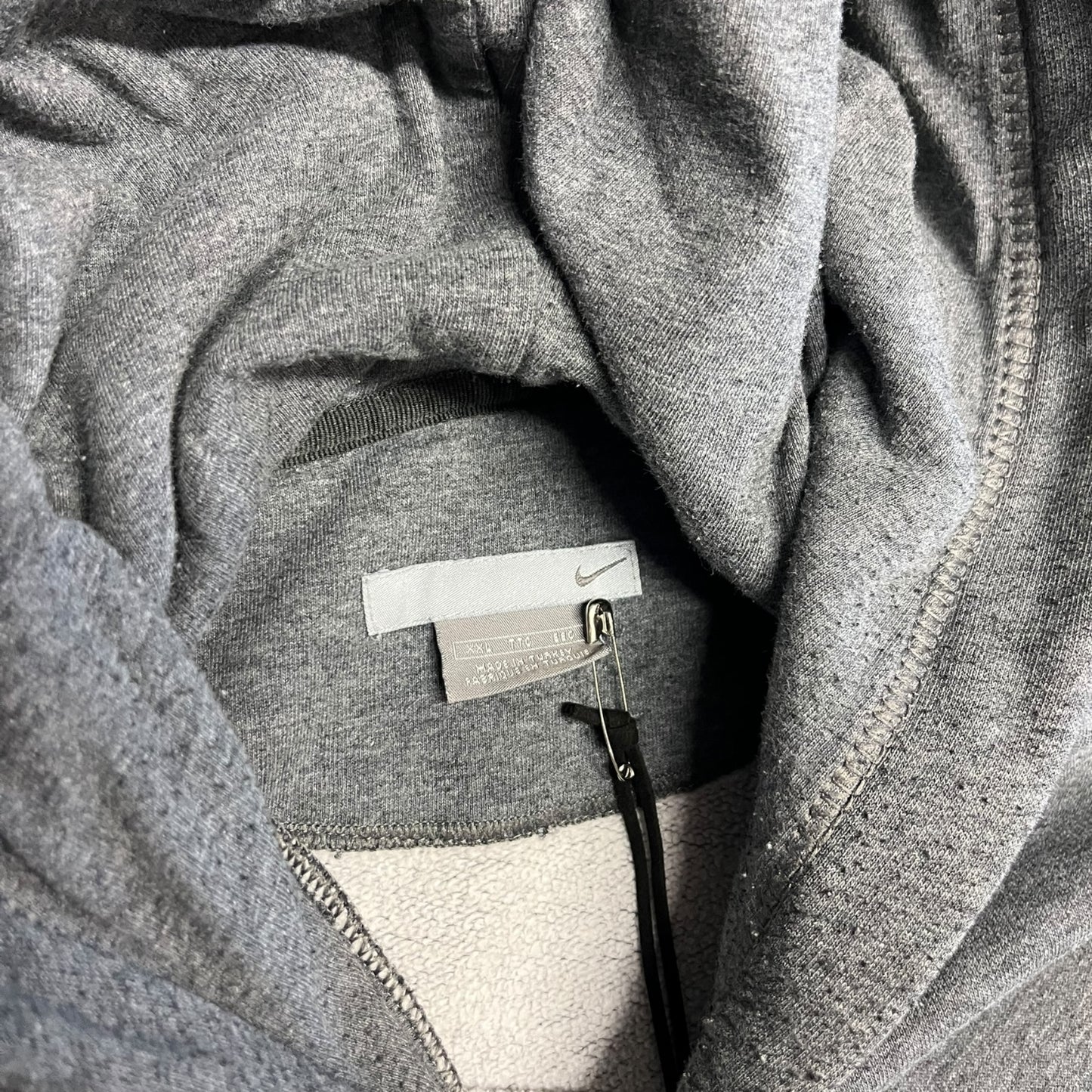 Y2K Nike Grey Hooded Sweatshirt