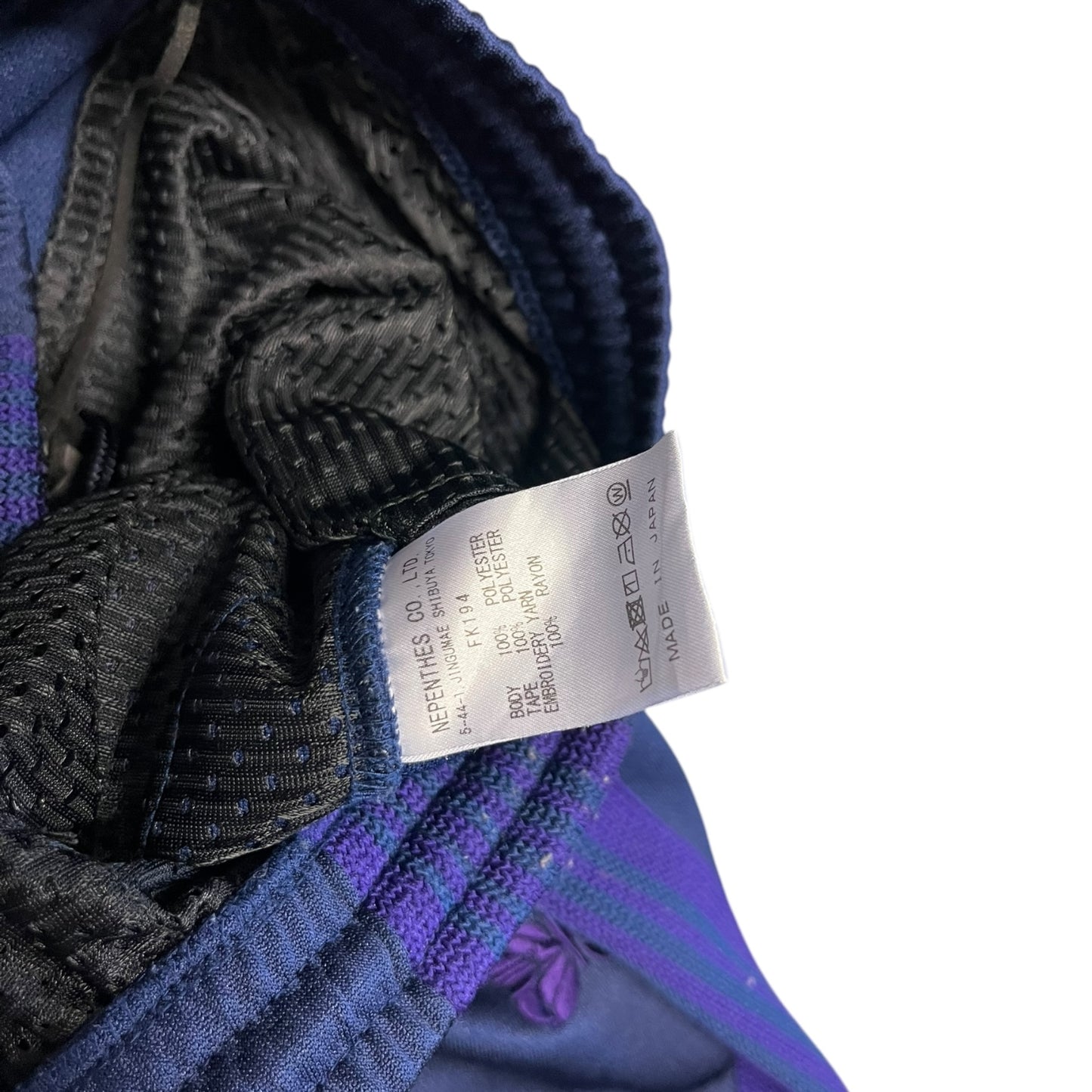 Needles Narrow Leg Stripe Sweatpants Navy/Purple