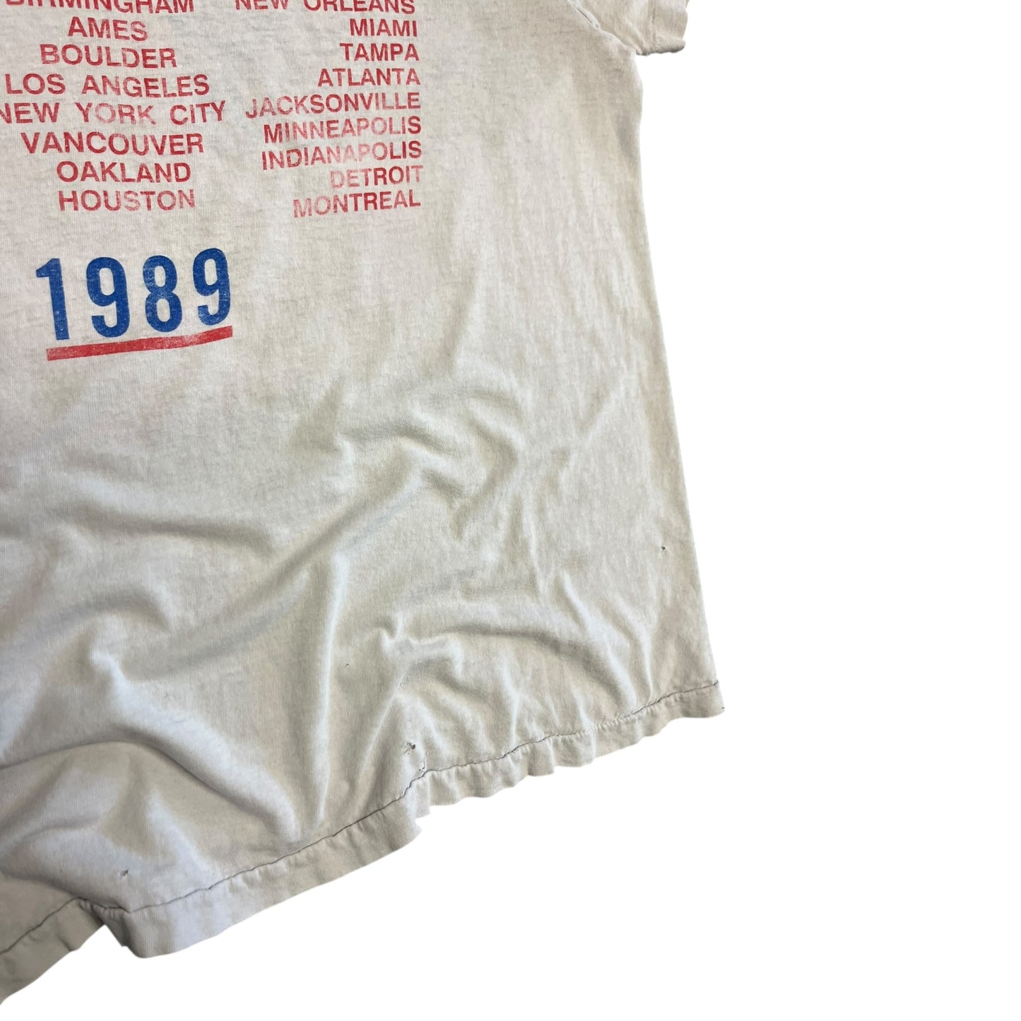 Vintage 1989 Rolling Stones North America Tour Flag T Shirt