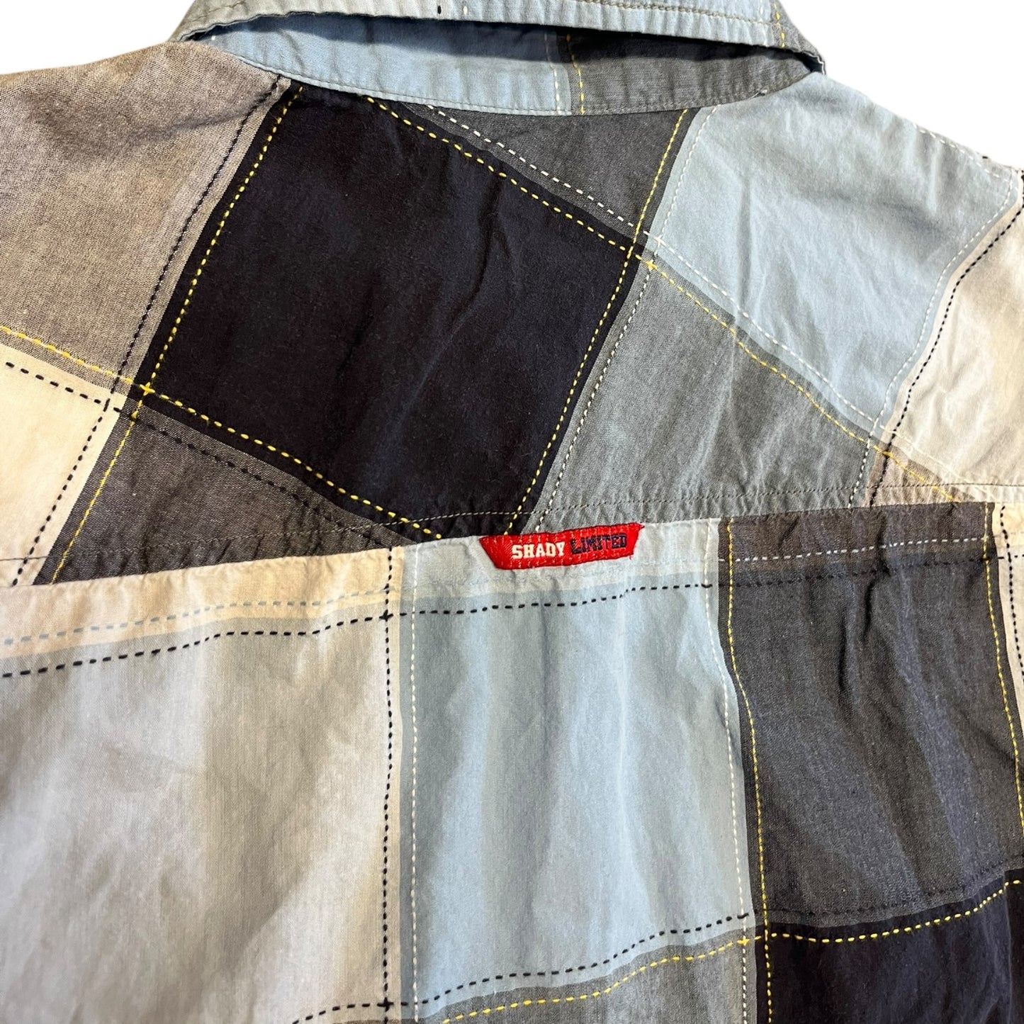 Y2K Shady LTD Patchwork Flannel Shirt