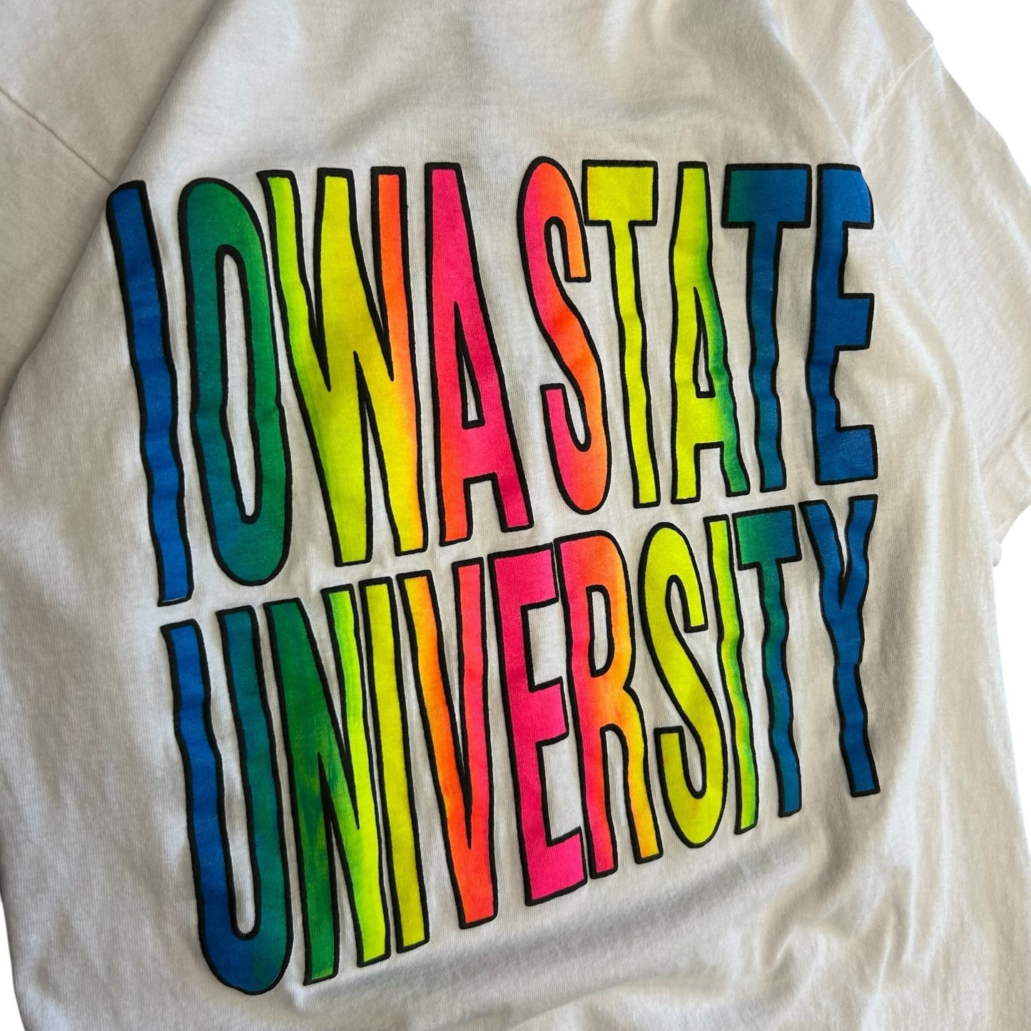 Vintage Iowa State Cyclones Rainbow Spell Out Tee