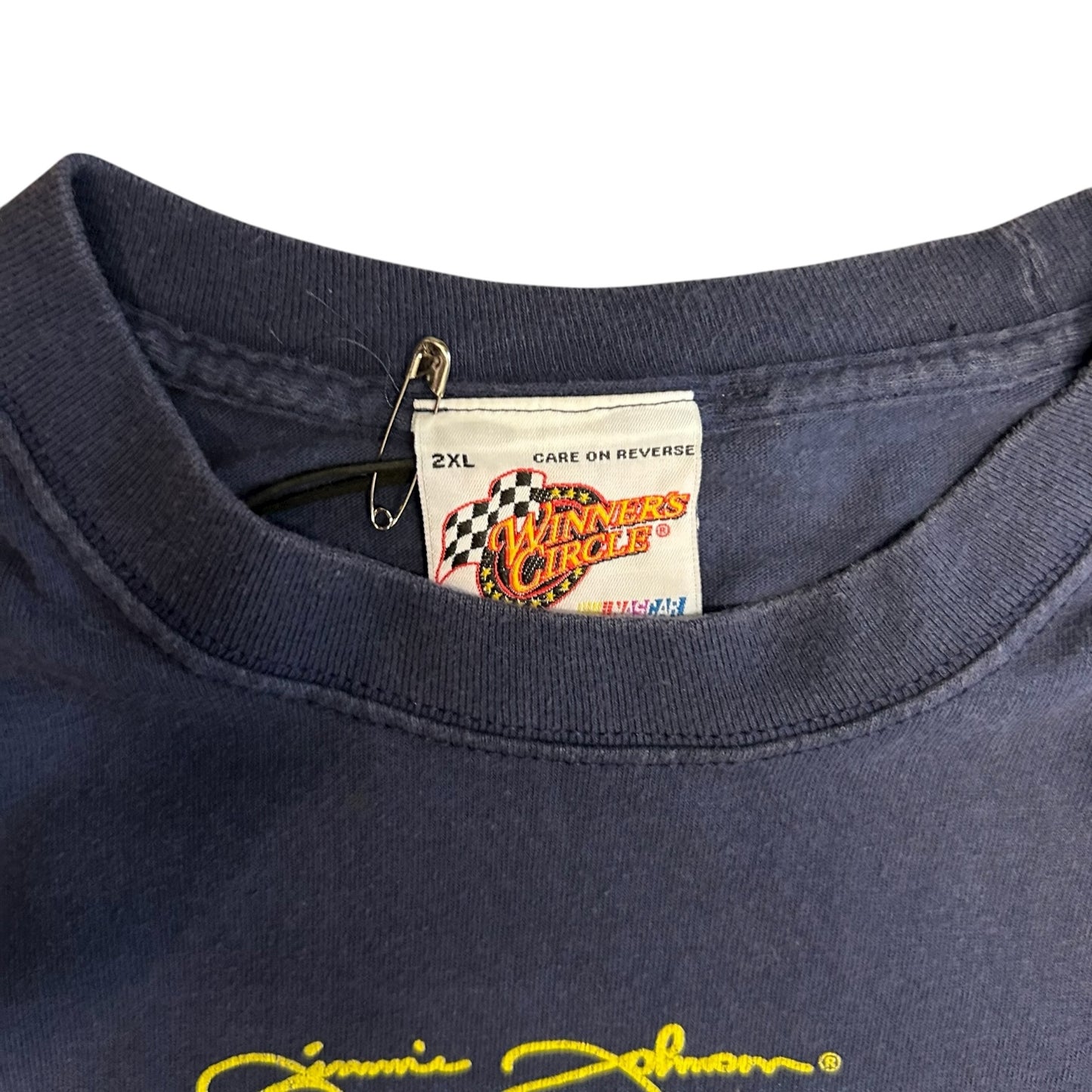 Y2K Jimmie Johnson Spell out And Signature Tee